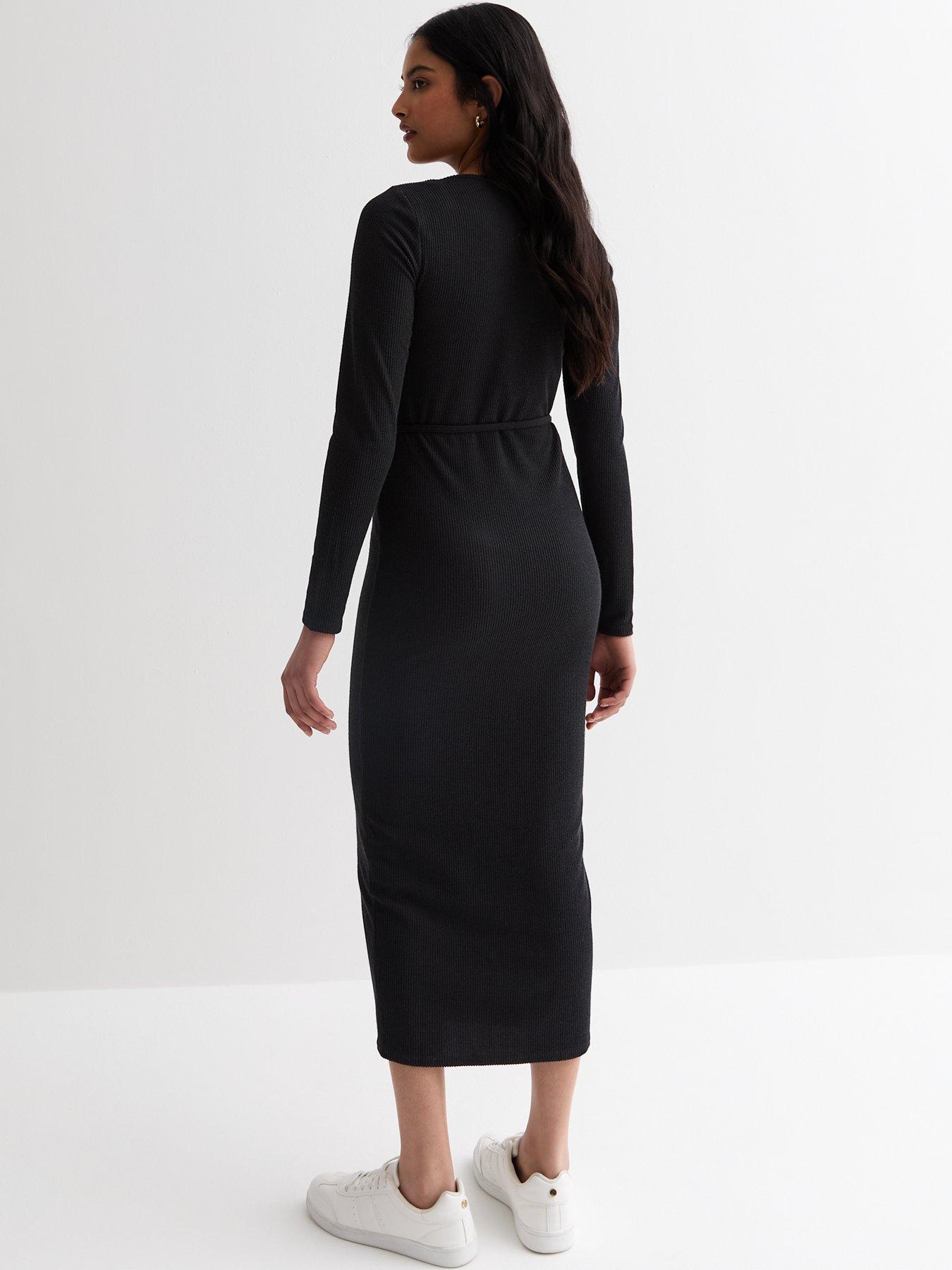 new-look-ribbed-square-neck-midi-dress-blackstillFront