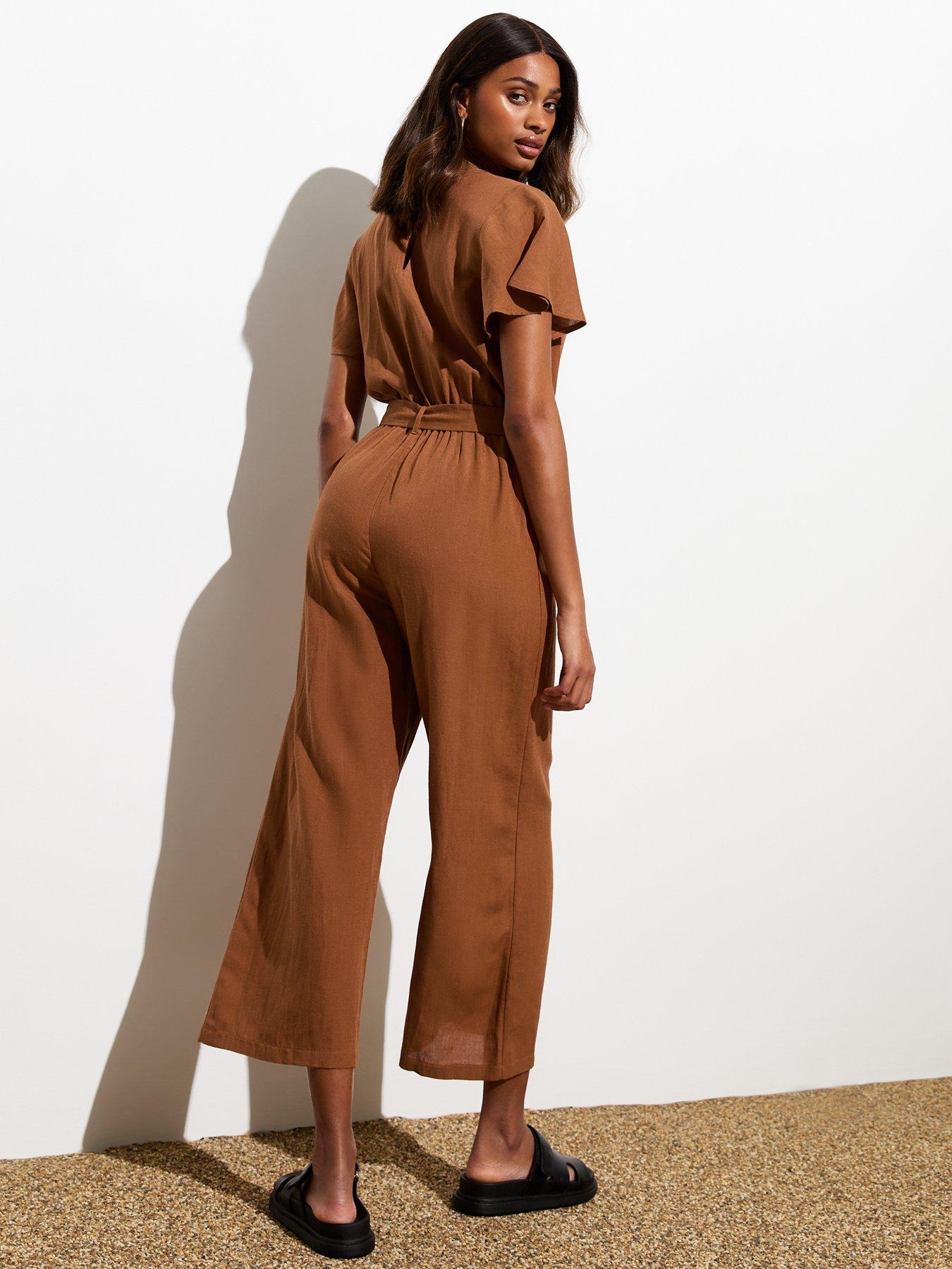 new-look-rust-belted-wrap-wide-leg-jumpsuitstillFront