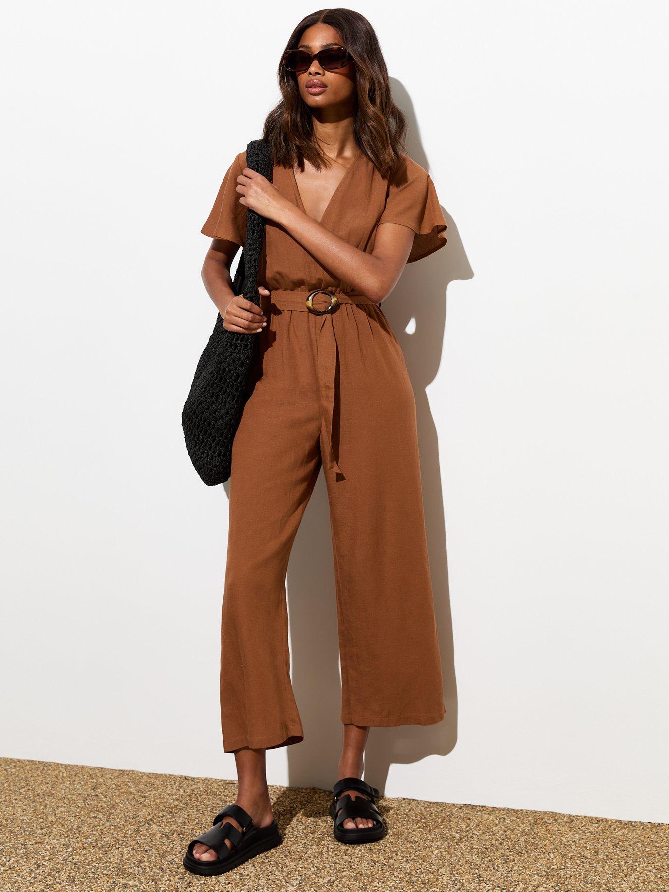 new-look-rust-belted-wrap-wide-leg-jumpsuitback