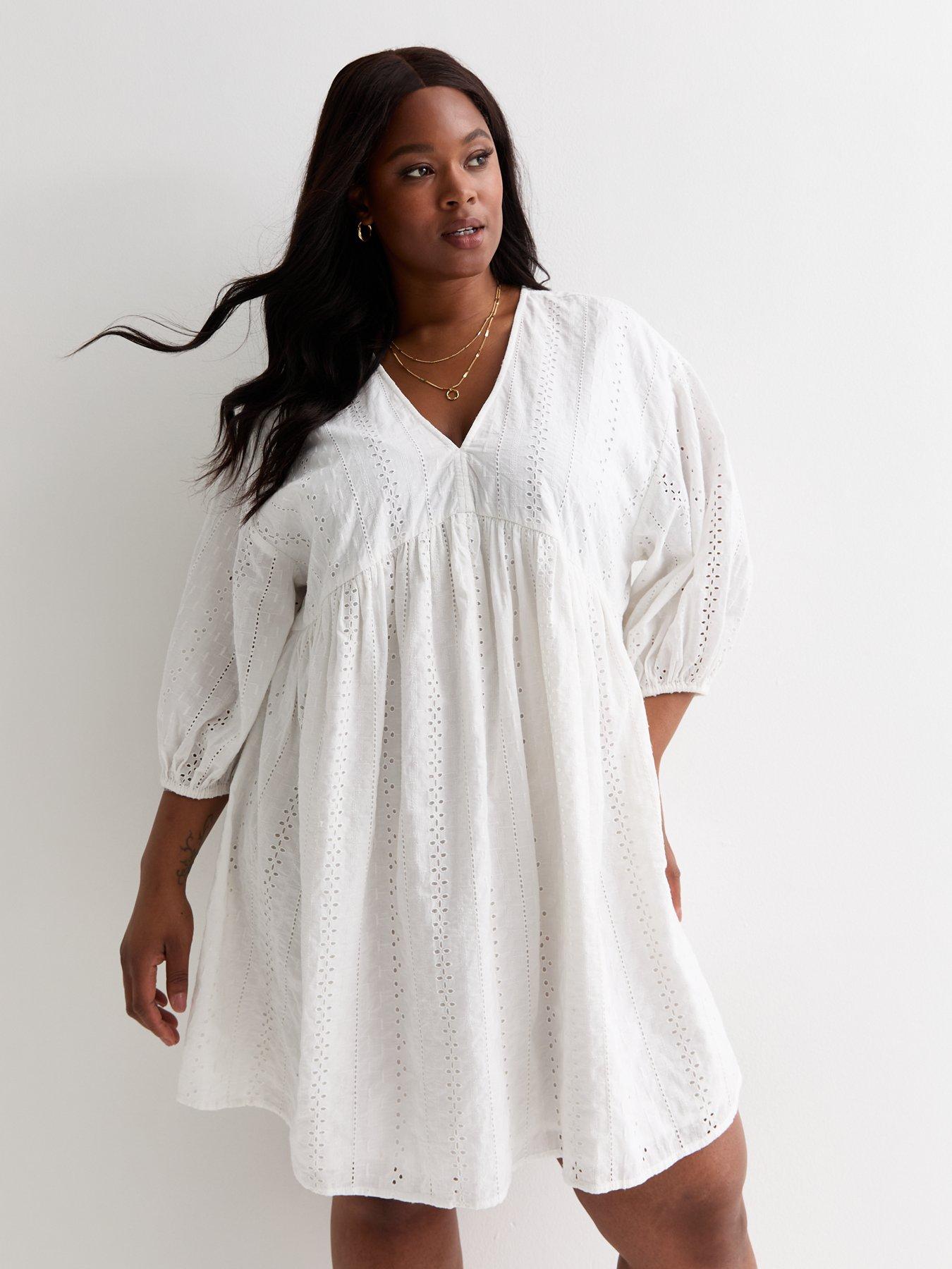 new-look-curves-white-cotton-embroidered-mini-smock-dress