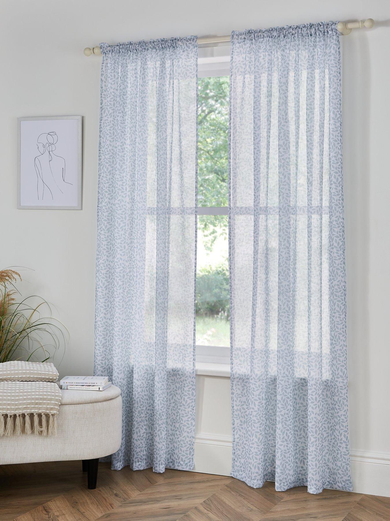 very-home-leaf-trail-slot-top-voile-curtains