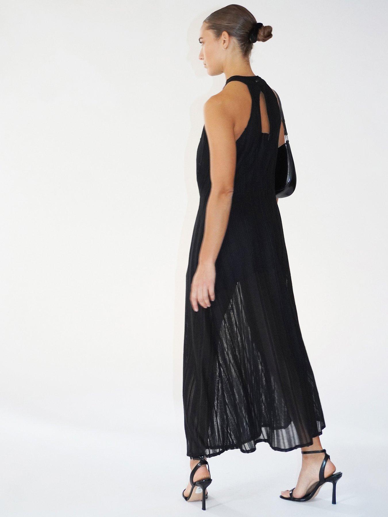 religion-crochet-halterneck-maxi-dress-blackstillFront