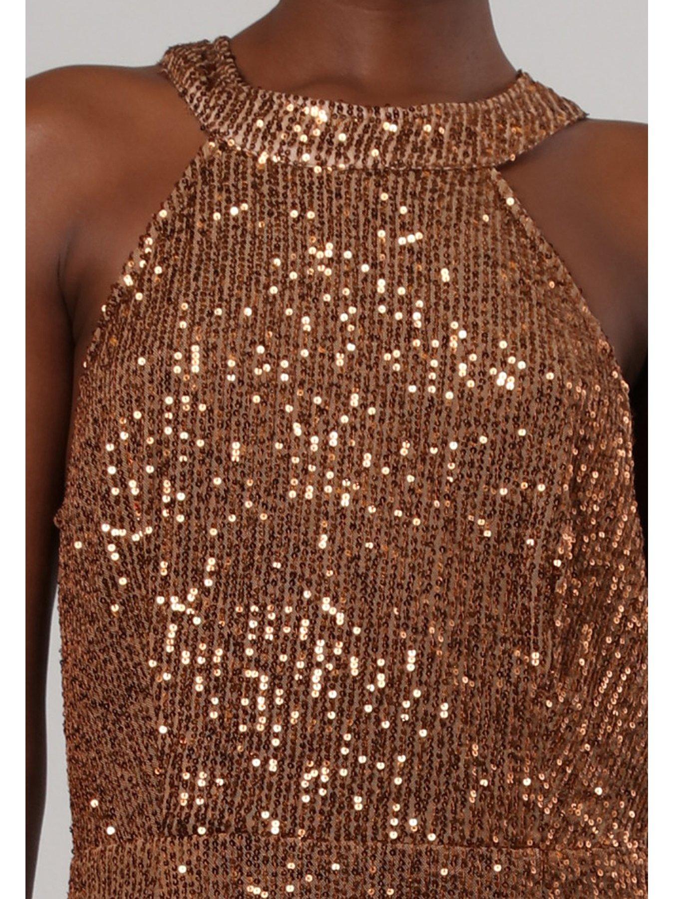 religion-metallic-halter-neck-mini-dress-in-soft-sequin-browndetail