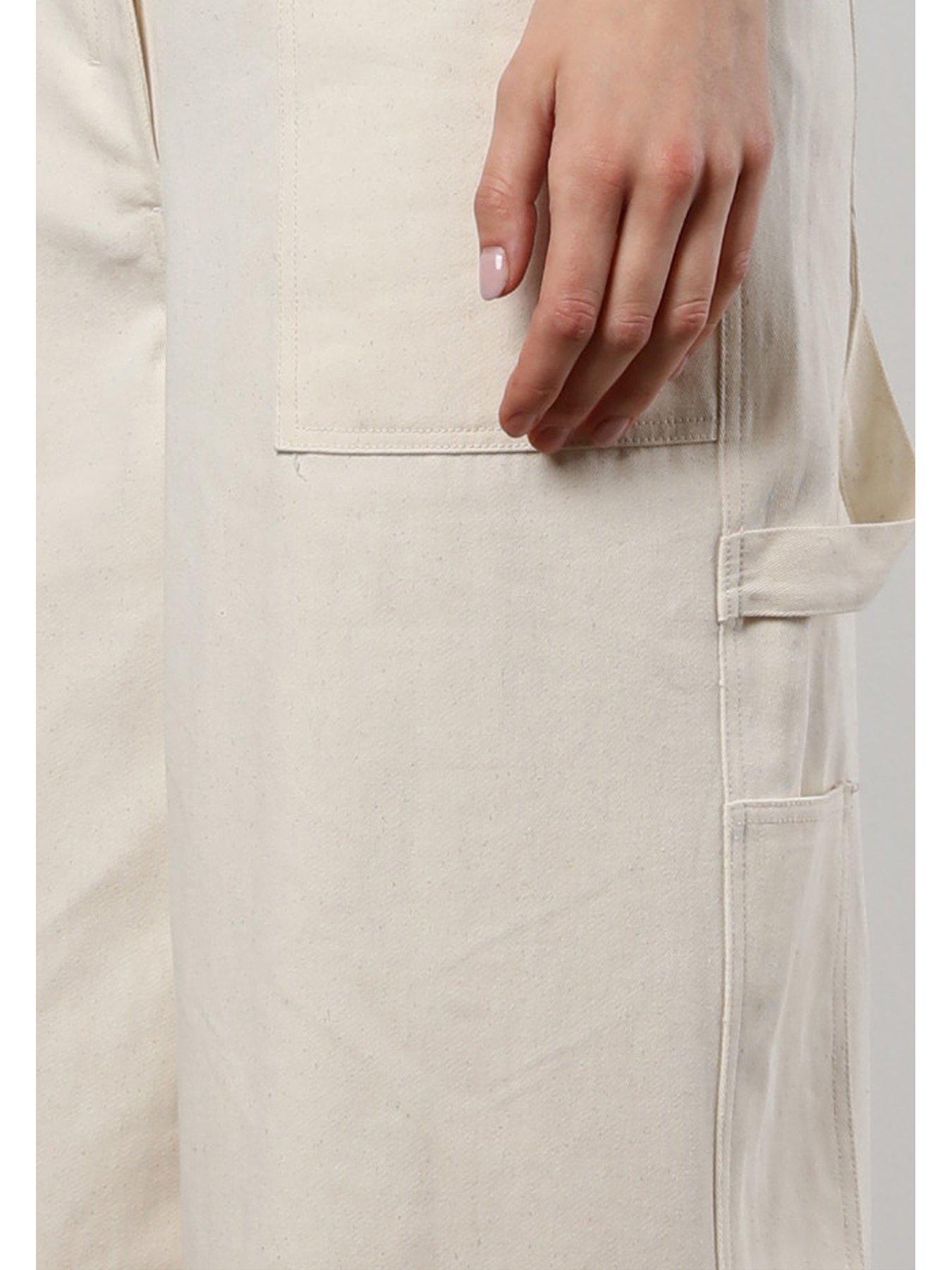 Image 6 of 6 of Religion Wide Leg Carpenter Cargo Trouser - White