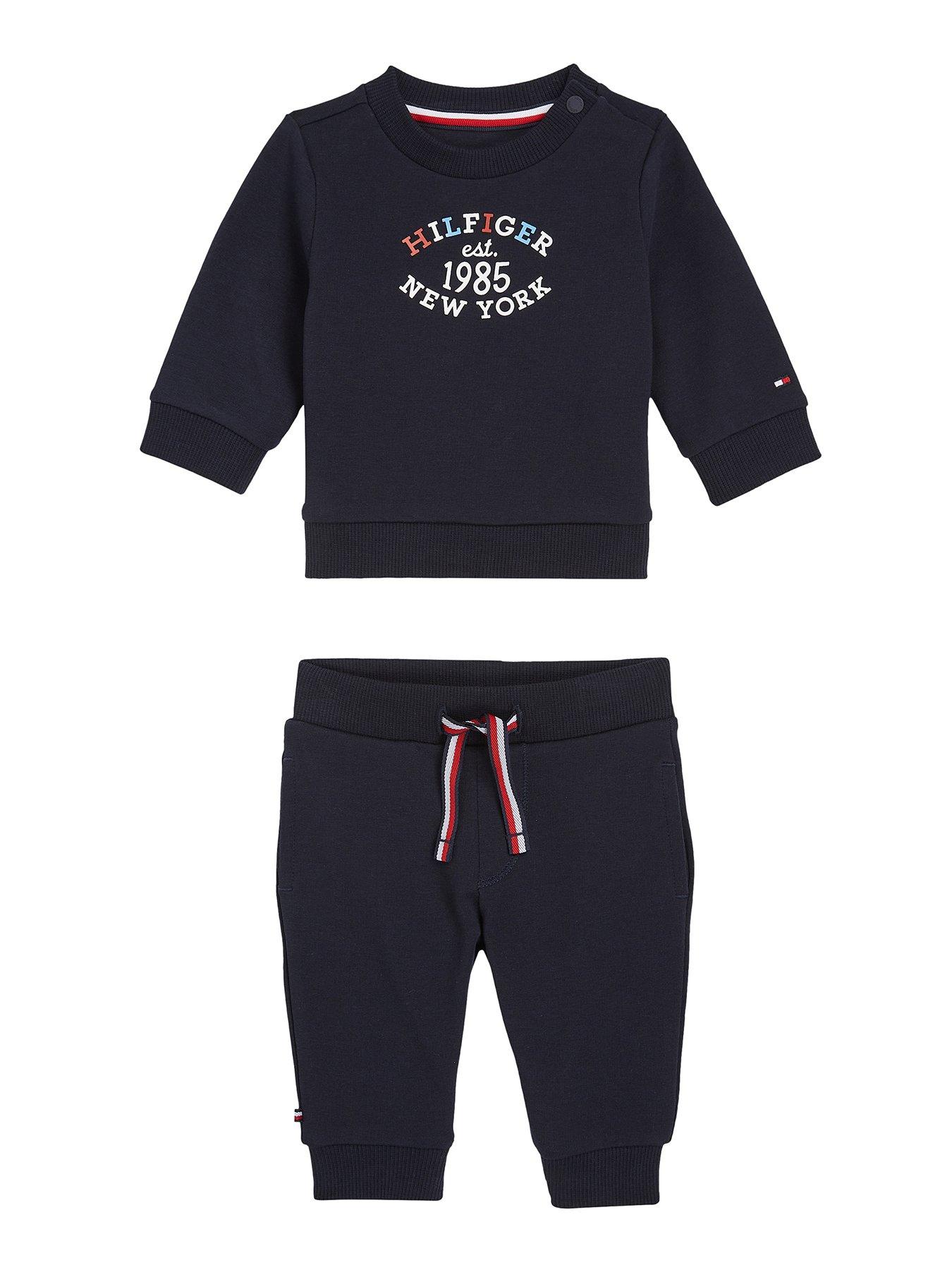 Tommy Hilfiger Baby Boys Monotype Oval 2 Piece Sweat Set Navy Very Ireland