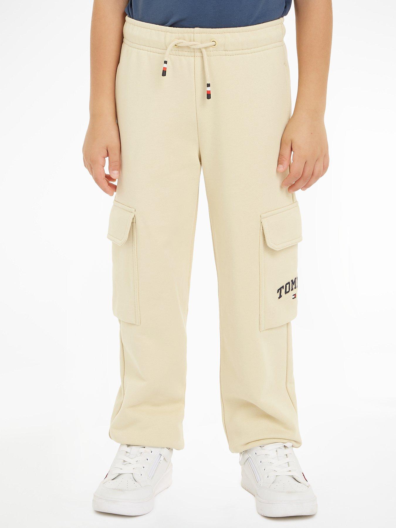 tommy-hilfiger-boys-varsity-embroidered-cargo-sweatpants-light-creamstillFront