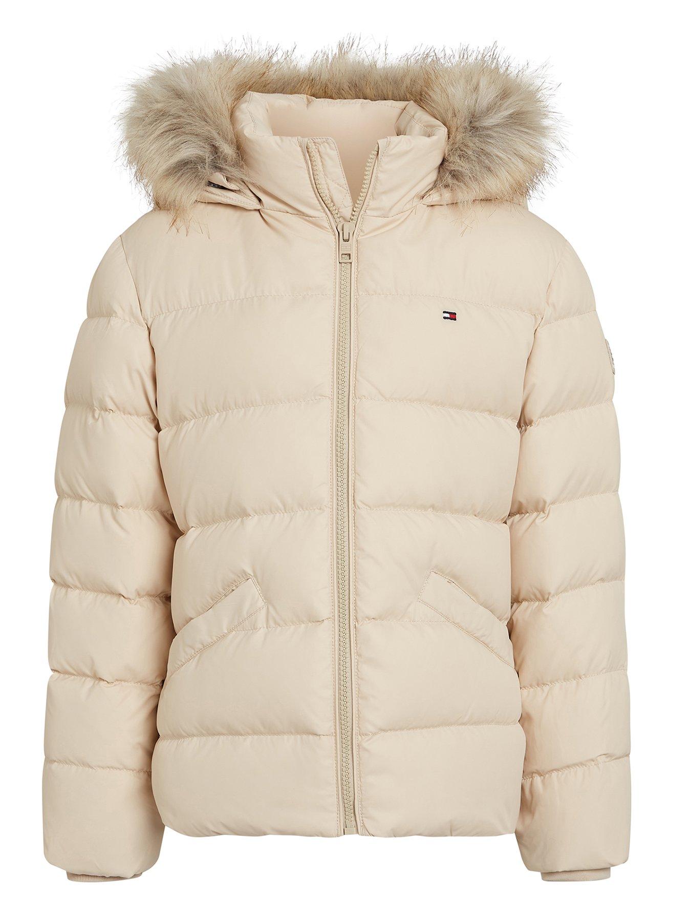 tommy-hilfiger-girls-essential-down-fur-hood-jacket-beige