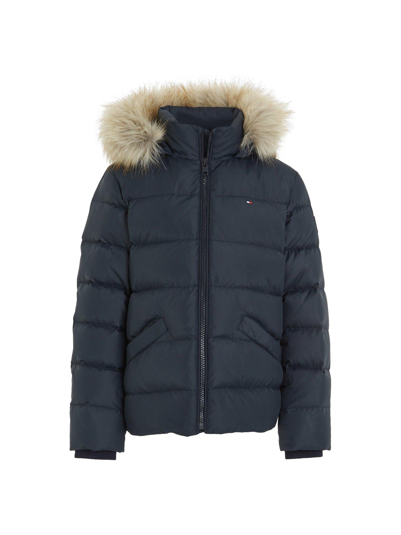 tommy-hilfiger-girls-essential-down-fauxnbspfur-hood-jacket-navystillFront