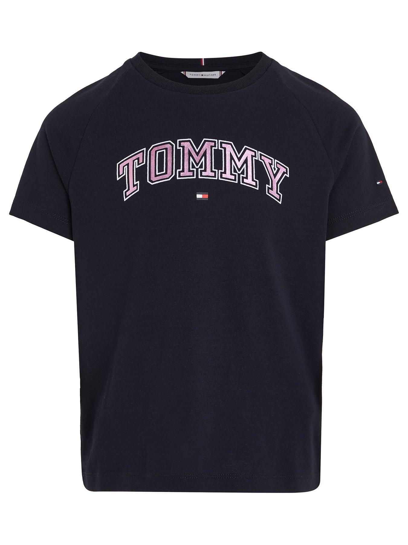 tommy-hilfiger-girls-varsity-foil-short-sleeve-t-shirt-navy