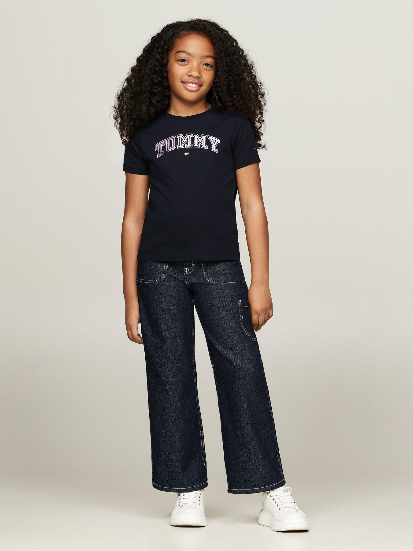 tommy-hilfiger-girls-varsity-foil-short-sleeve-t-shirt-navystillFront