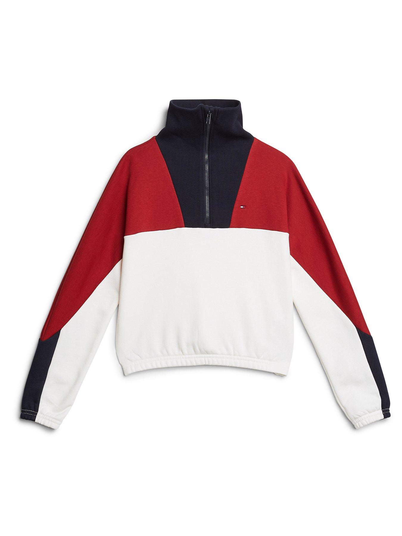 tommy-hilfiger-girls-colourblock-half-zip-sweat-top-multi