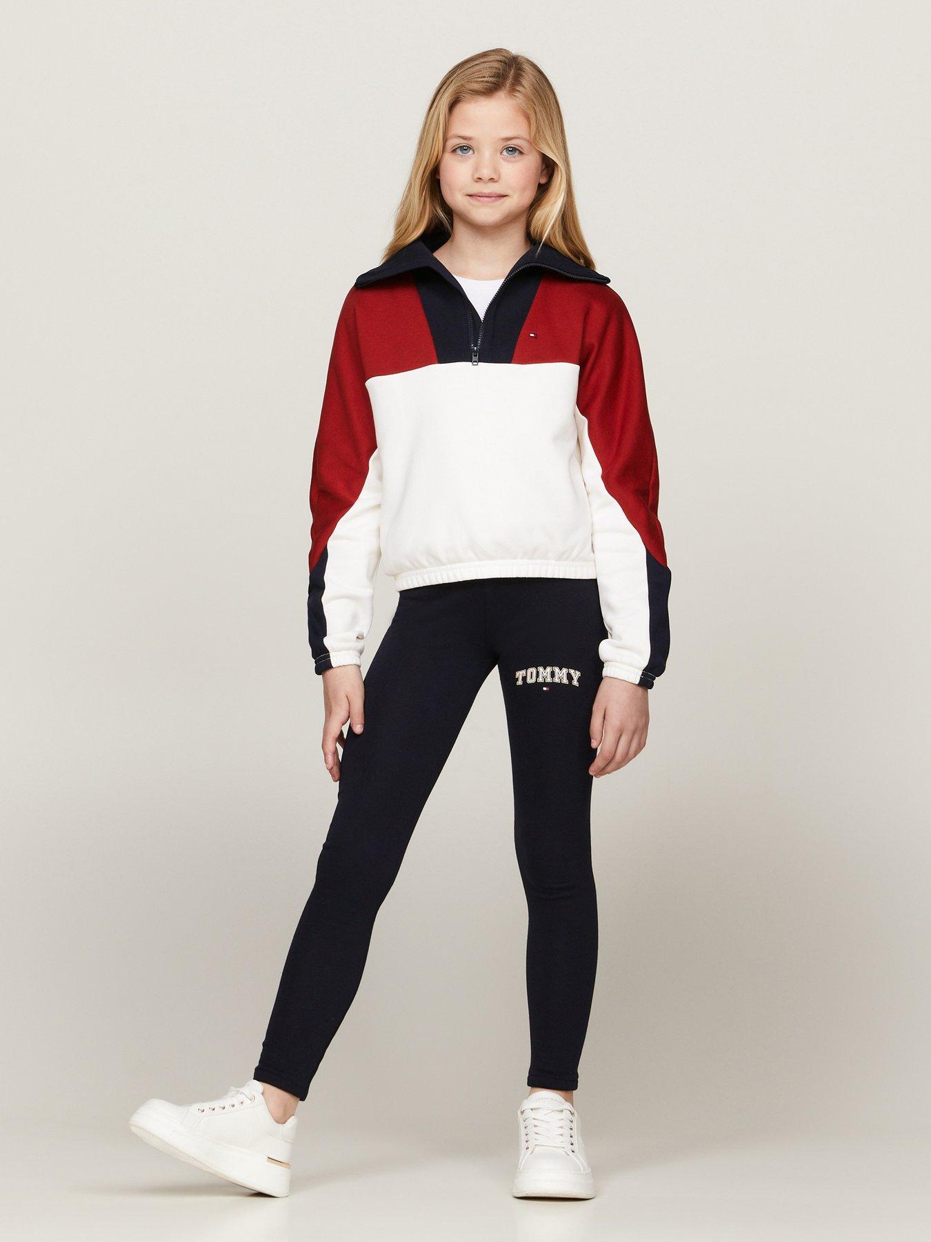 tommy-hilfiger-girls-colourblock-half-zip-sweat-top-multistillFront