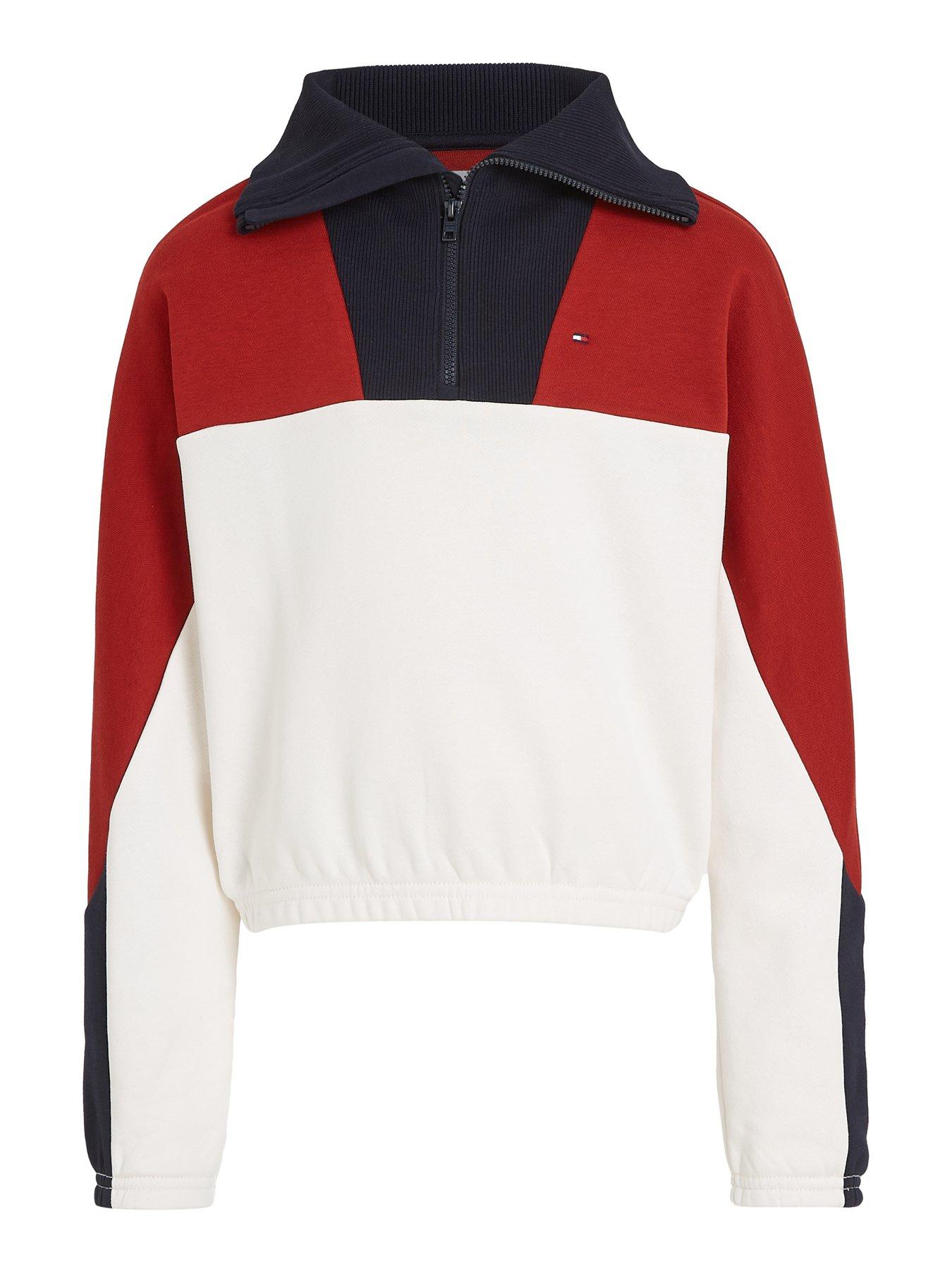 tommy-hilfiger-girls-colourblock-half-zip-sweat-top-multidetail