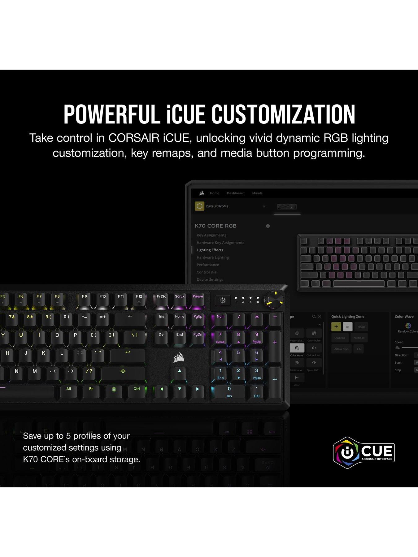 Image 6 of 8 of CORSAIR CORSAIR K70 CORE RGB KEYBOARD - RED Switch