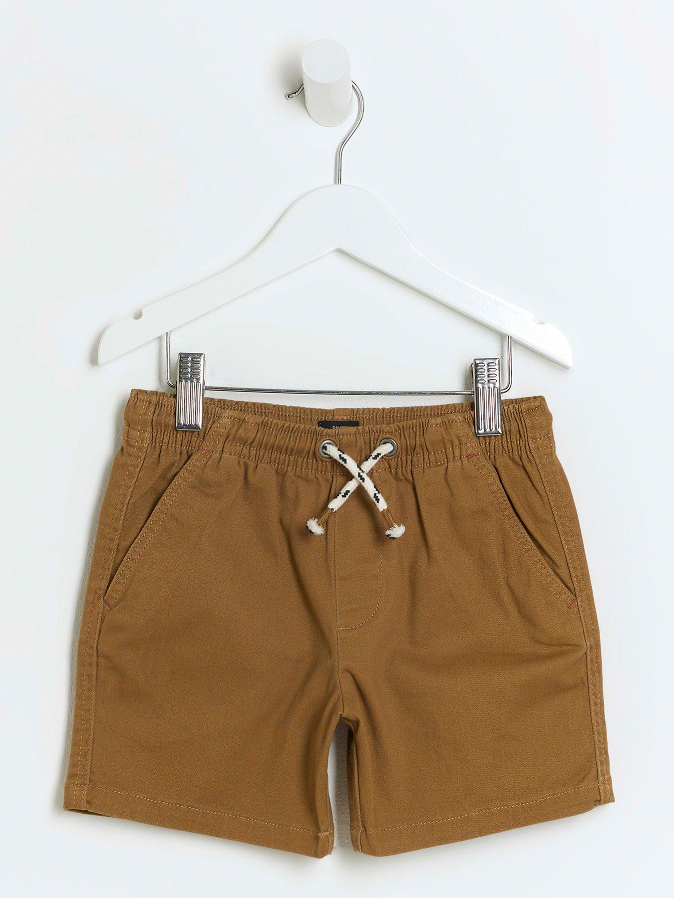 river-island-mini-mini-boys-pull-on-shorts-brown