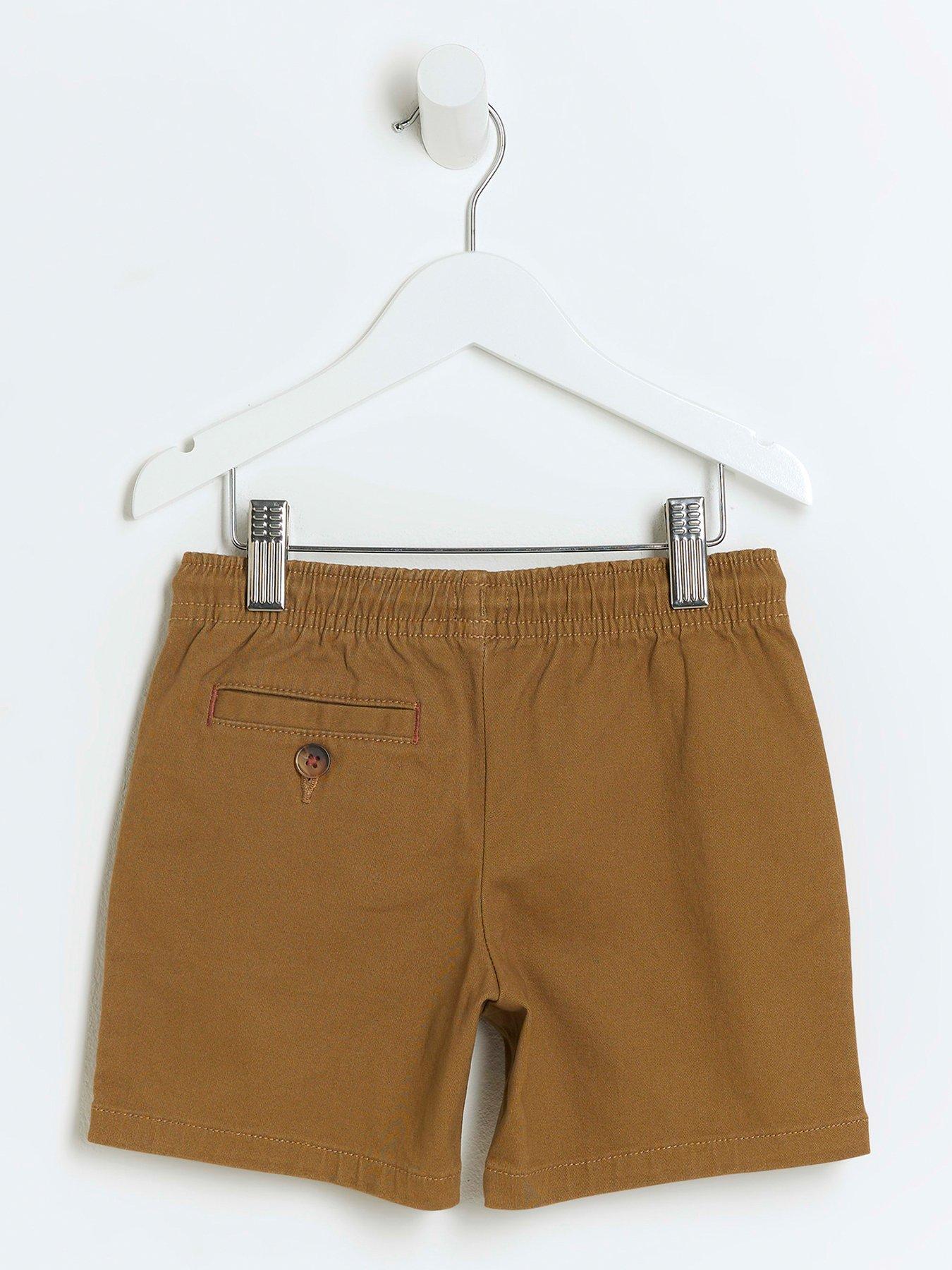 river-island-mini-mini-boys-pull-on-shorts-brownback