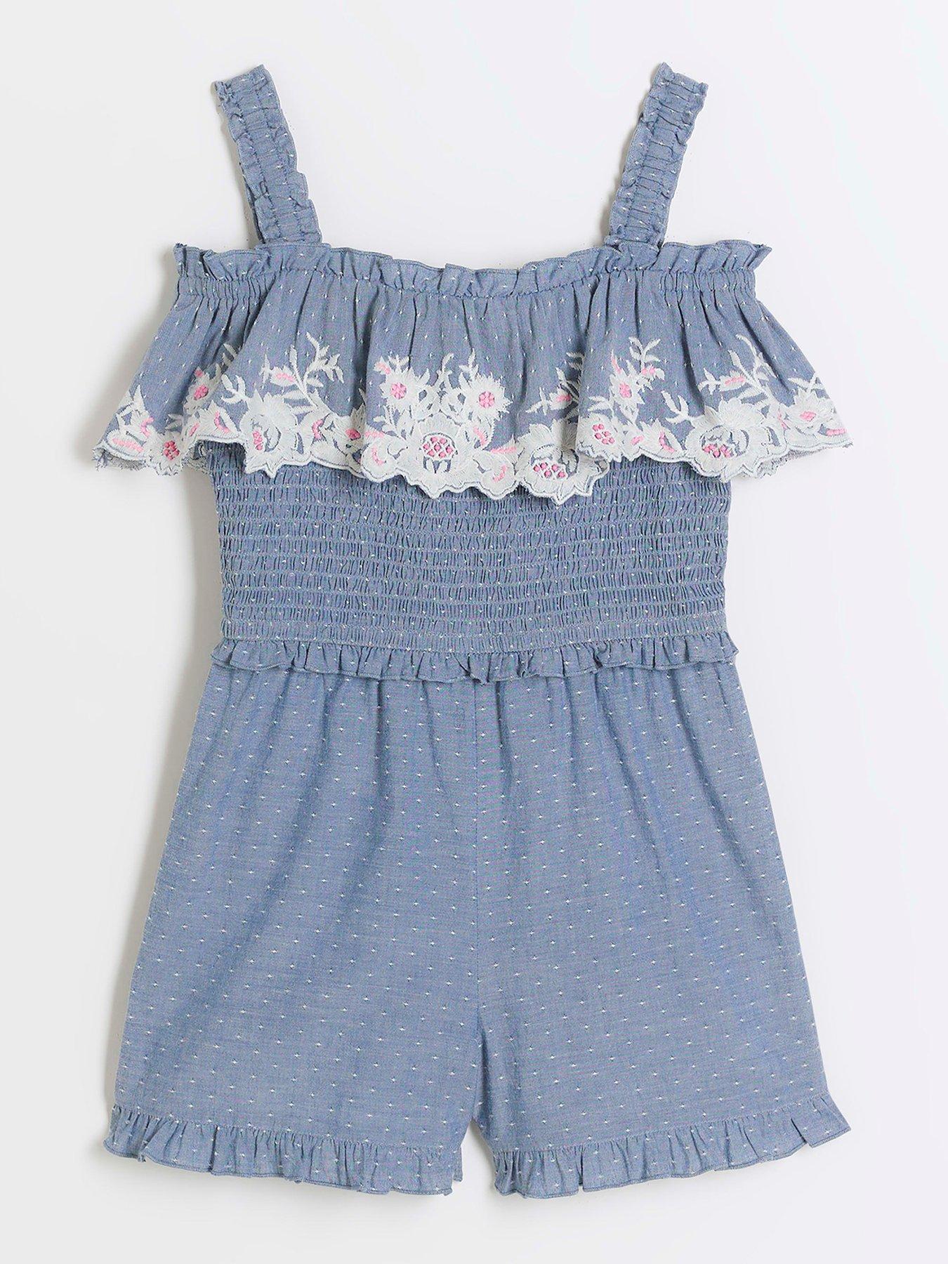 river-island-girls-embroidered-frill-playsuit-bluefront