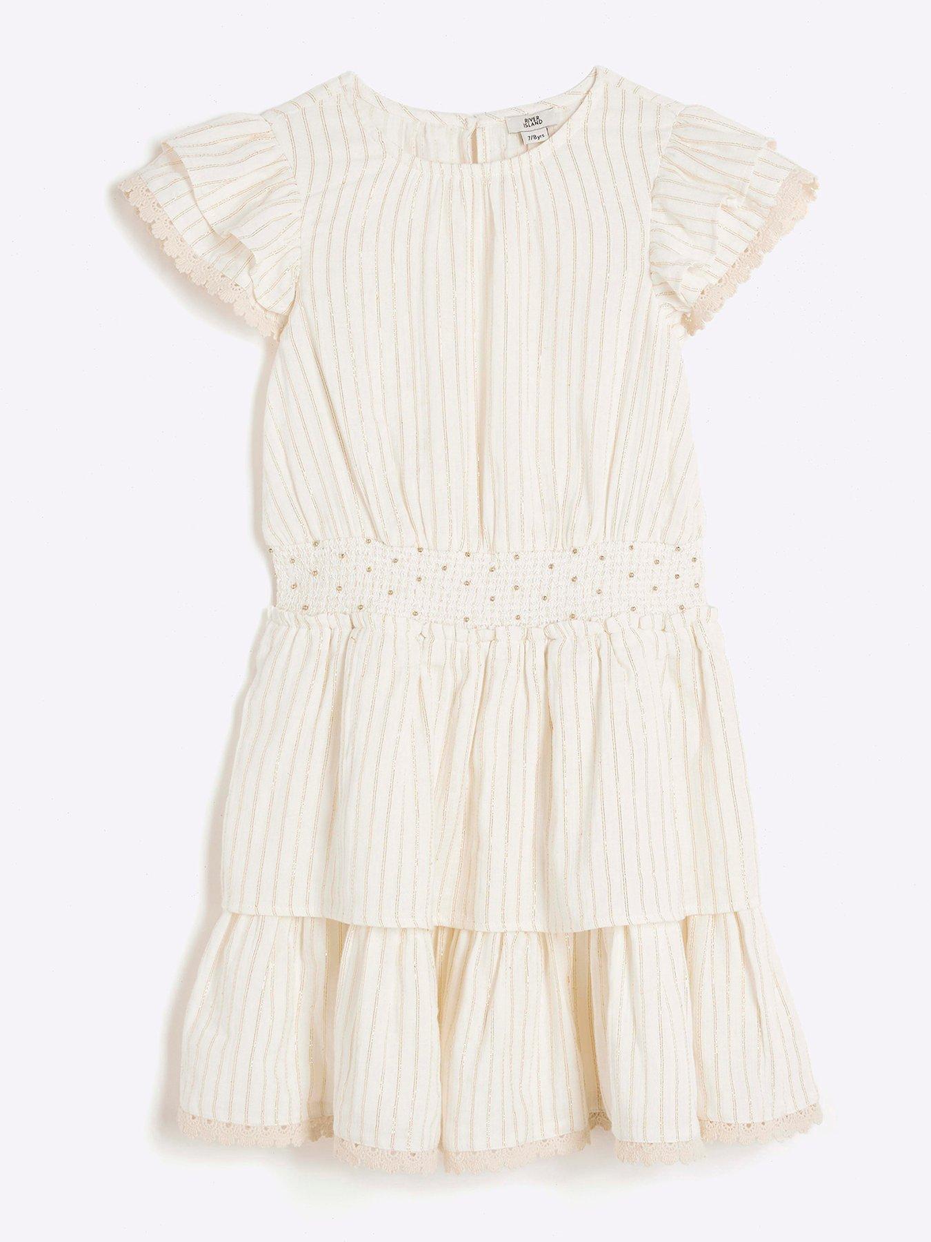 river-island-girls-glitter-tiered-dress-creamfront