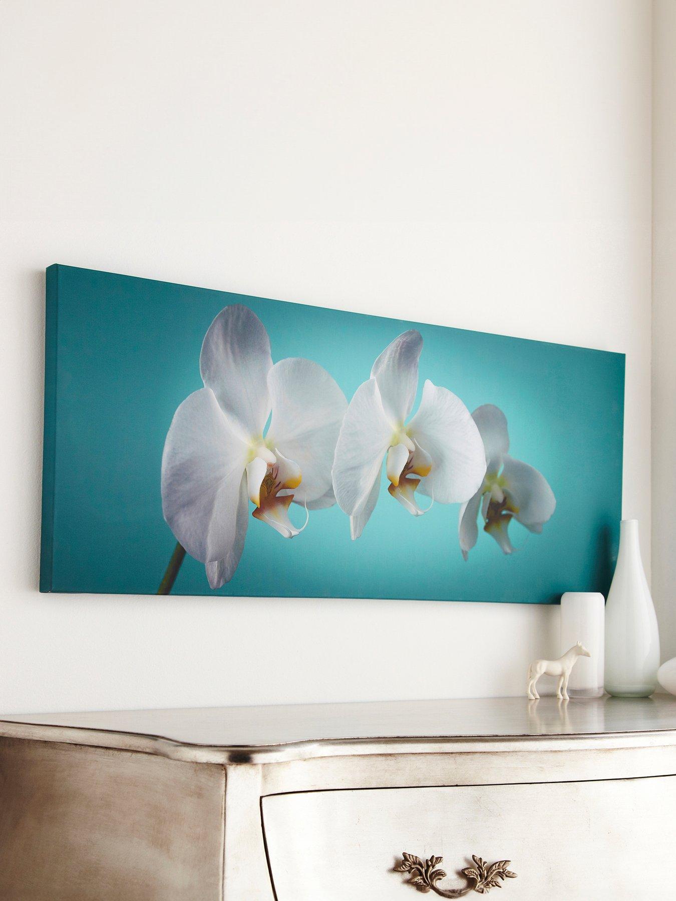 Image of Art For The Home Teal Orchid Canvas