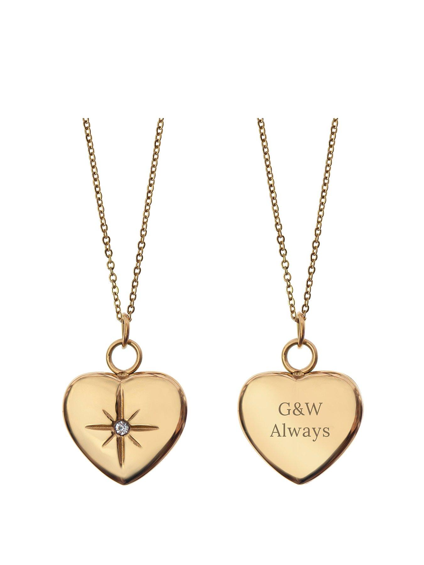 Treat Republic Personalised Celestial Heart Pendant and Necklace