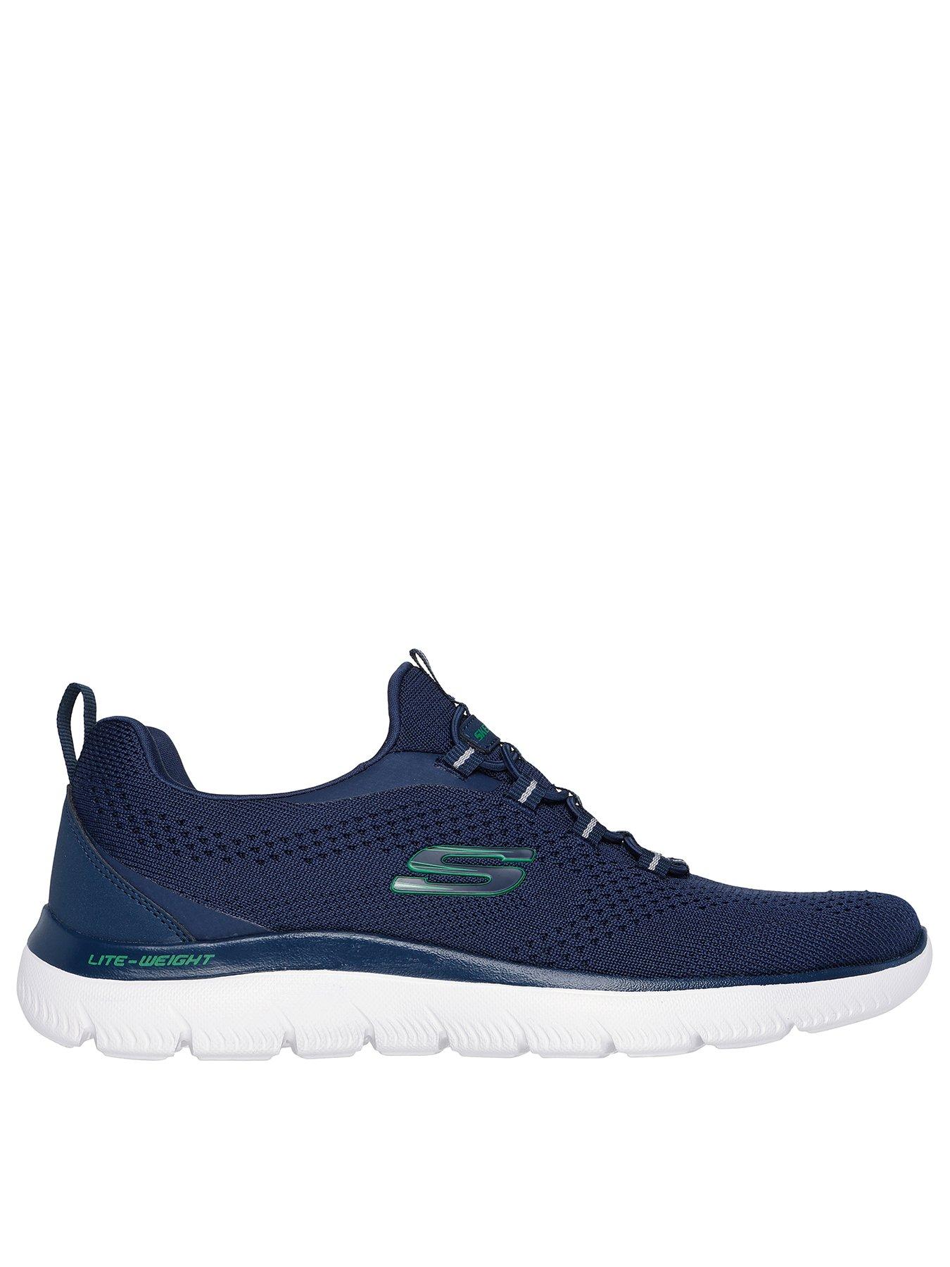 skechers-skechers-summits-bungee-lace-slip-on-trainers-navy-knit