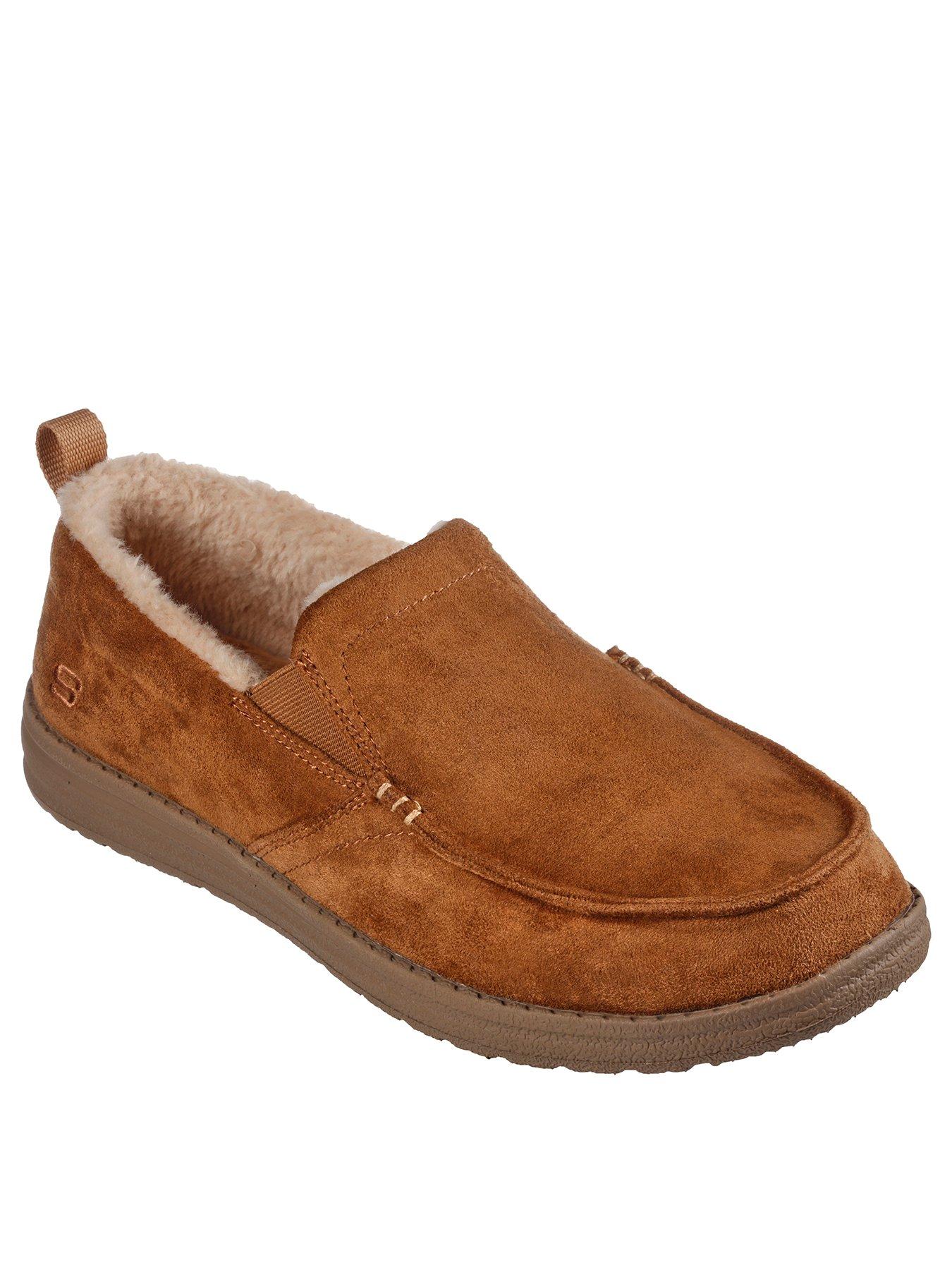 skechers-melson-faux-fur-lined-slippers-tanstillFront