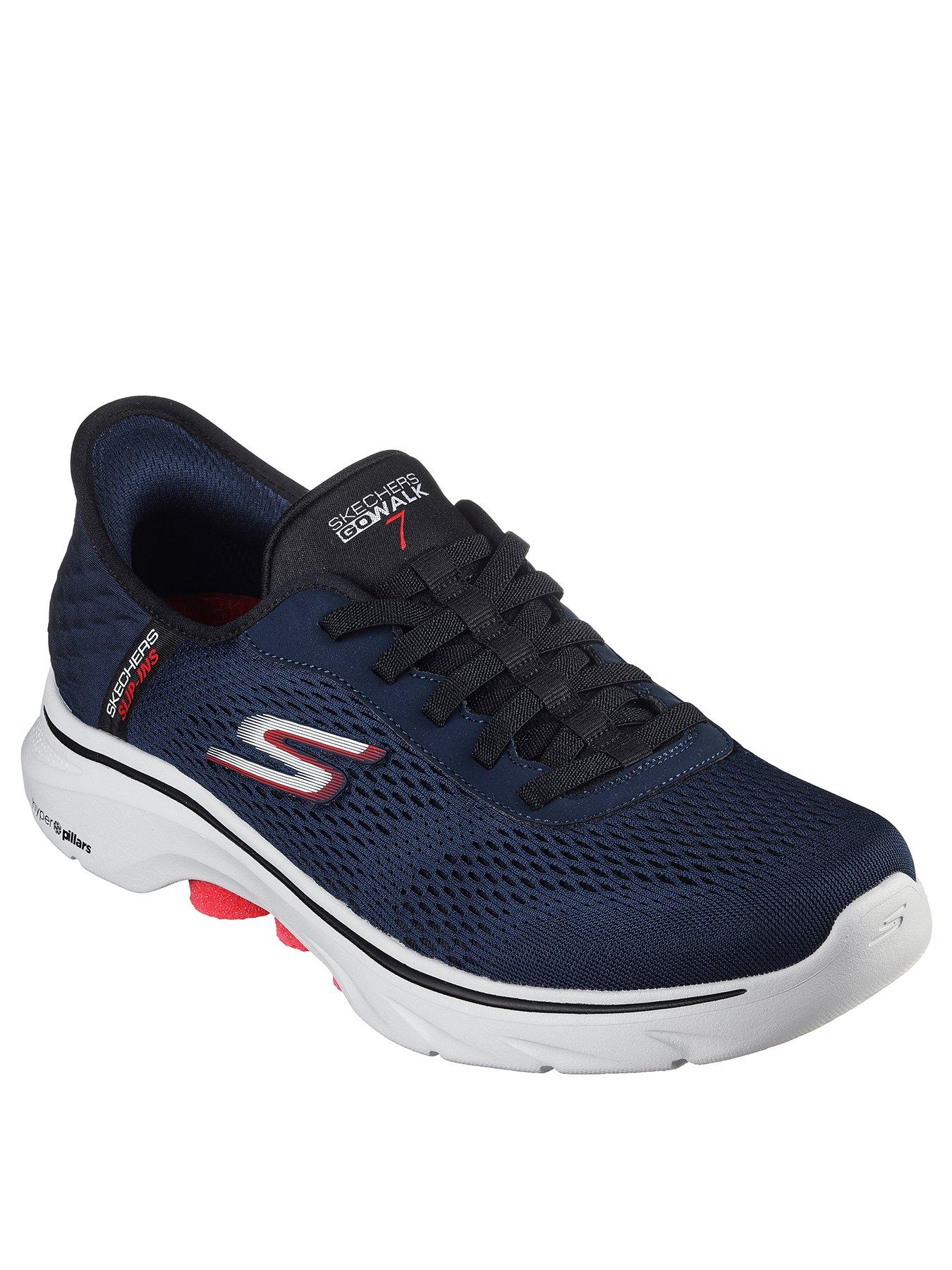 skechers-skechers-slip-ins-go-walk-7-bungee-closure-trainers-navy-and-redstillFront