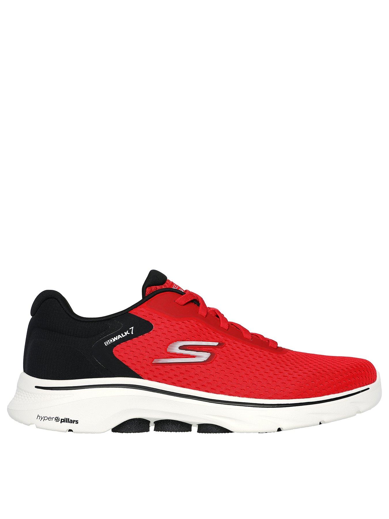 skechers-skechers-go-walk-7-hyper-pillars-bungee-lace-trainers--red-and-black