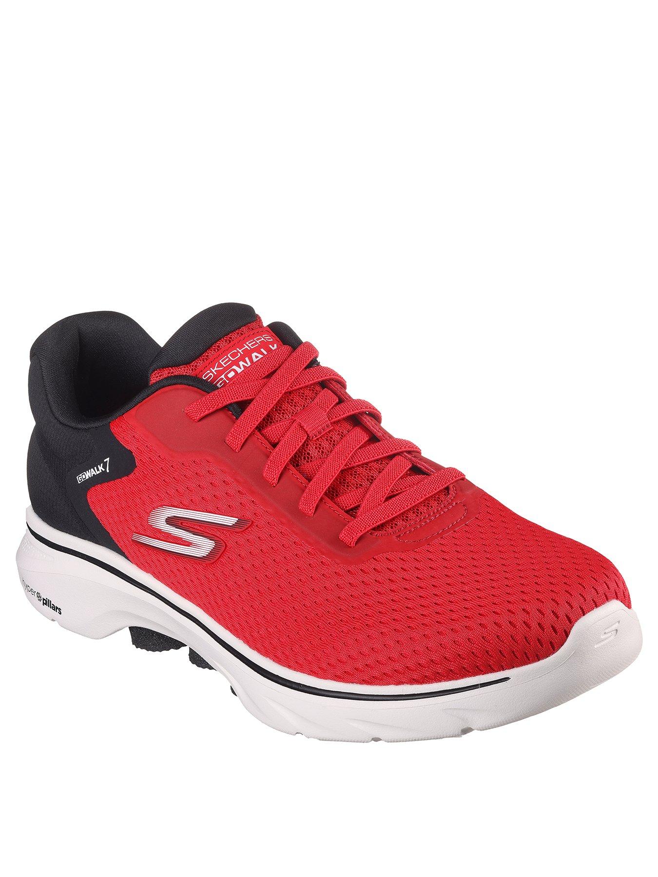 skechers-skechers-go-walk-7-hyper-pillars-bungee-lace-trainers--red-and-blackstillFront