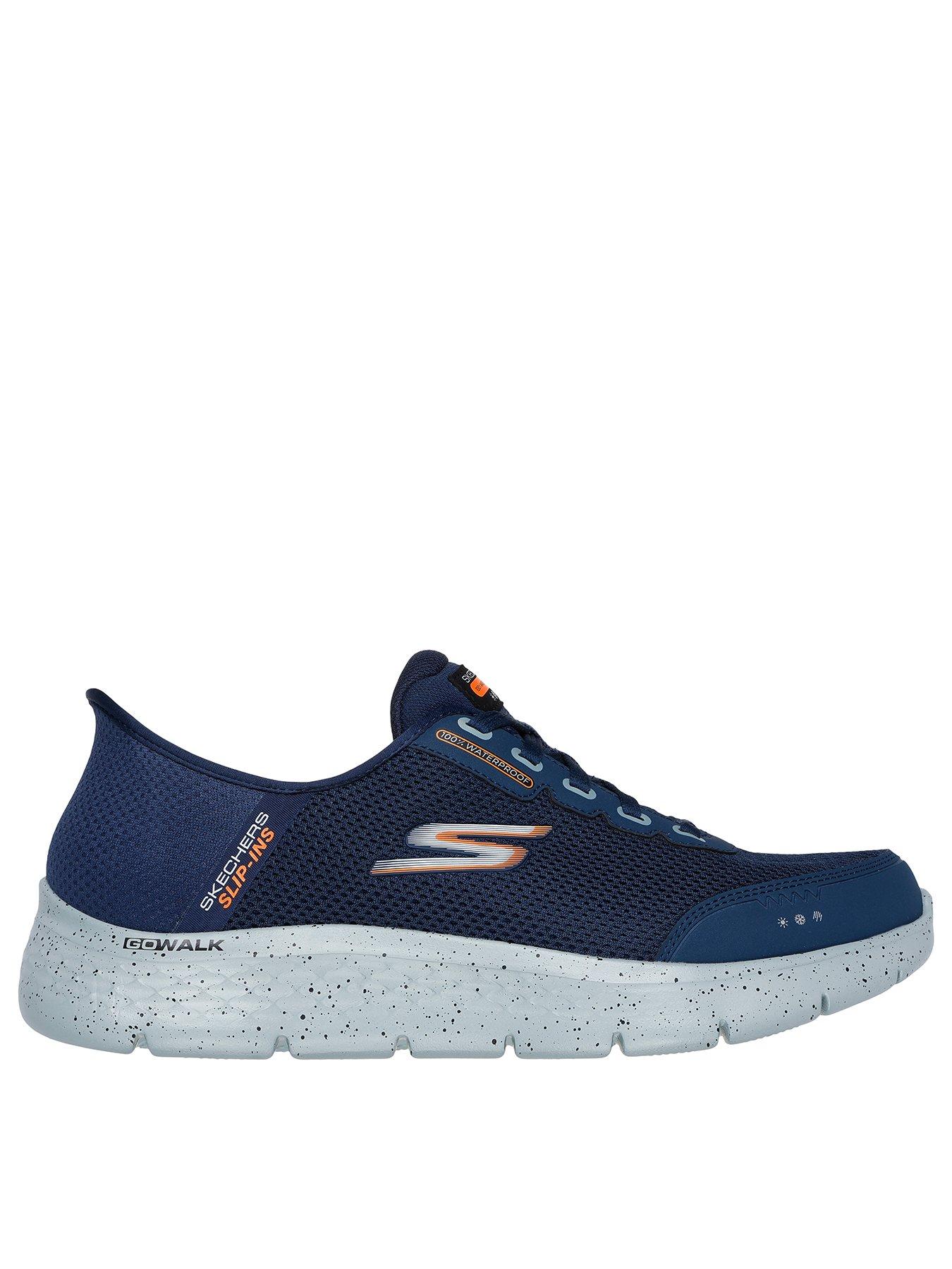 skechers-skechers-slip-ins-go-walk-flex-100-waterproof-lace-up-trainers-navy-textile