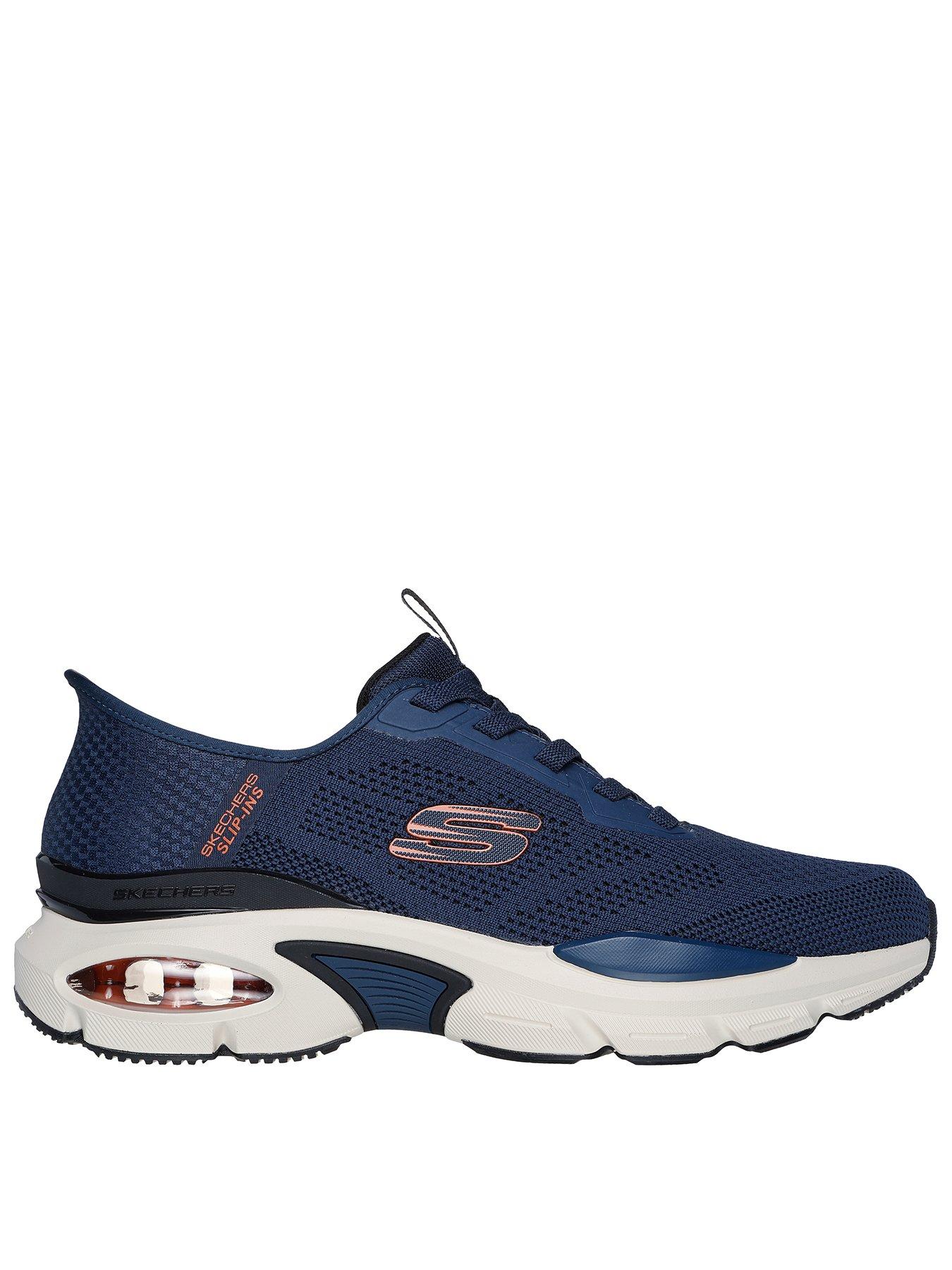 skechers-skechers-slip-ins-skech-air-trainers-navy-knitsyntheticorange-trim