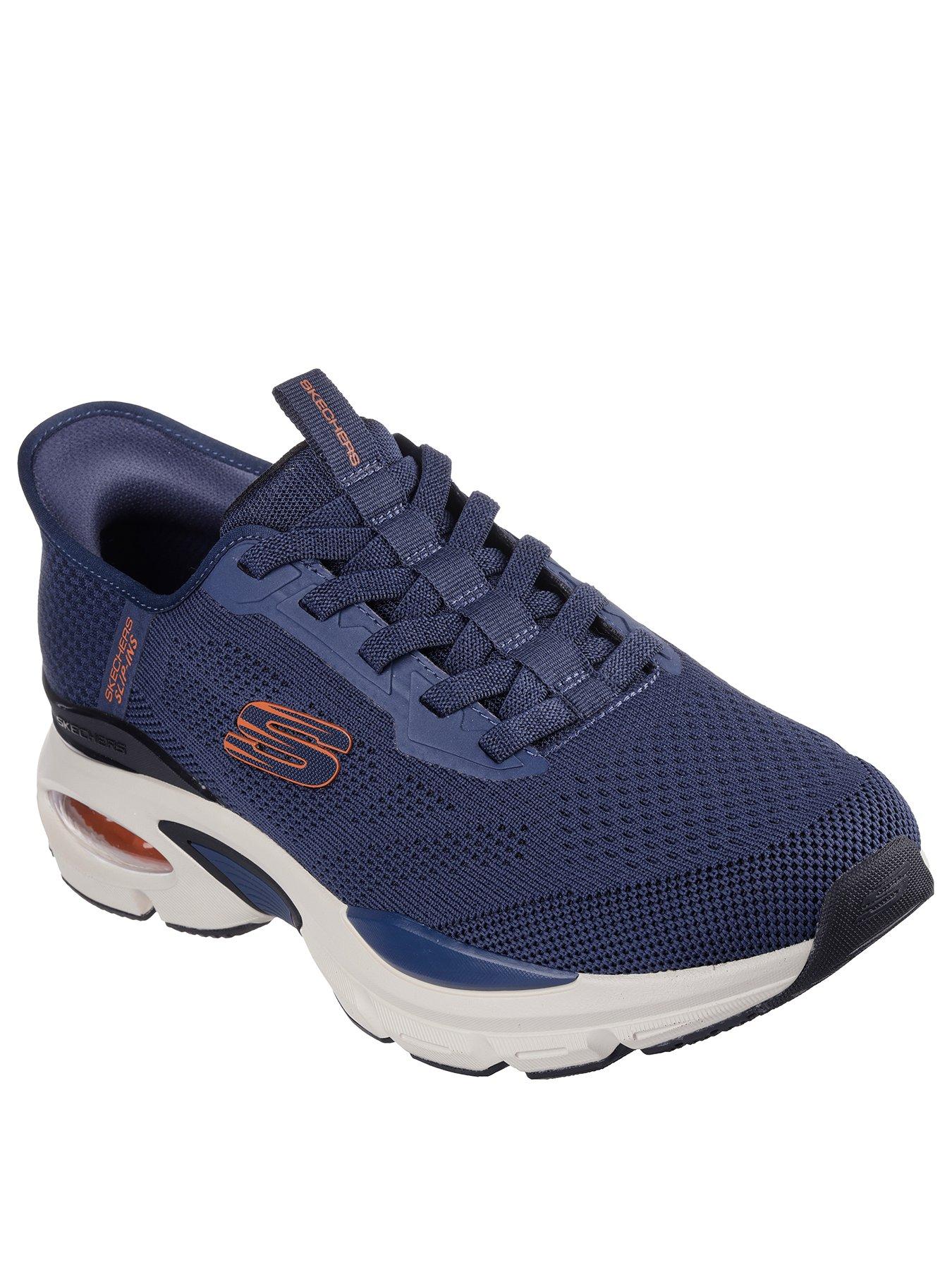 skechers-skechers-slip-ins-skech-air-trainers-navy-knitsyntheticorange-trimstillFront