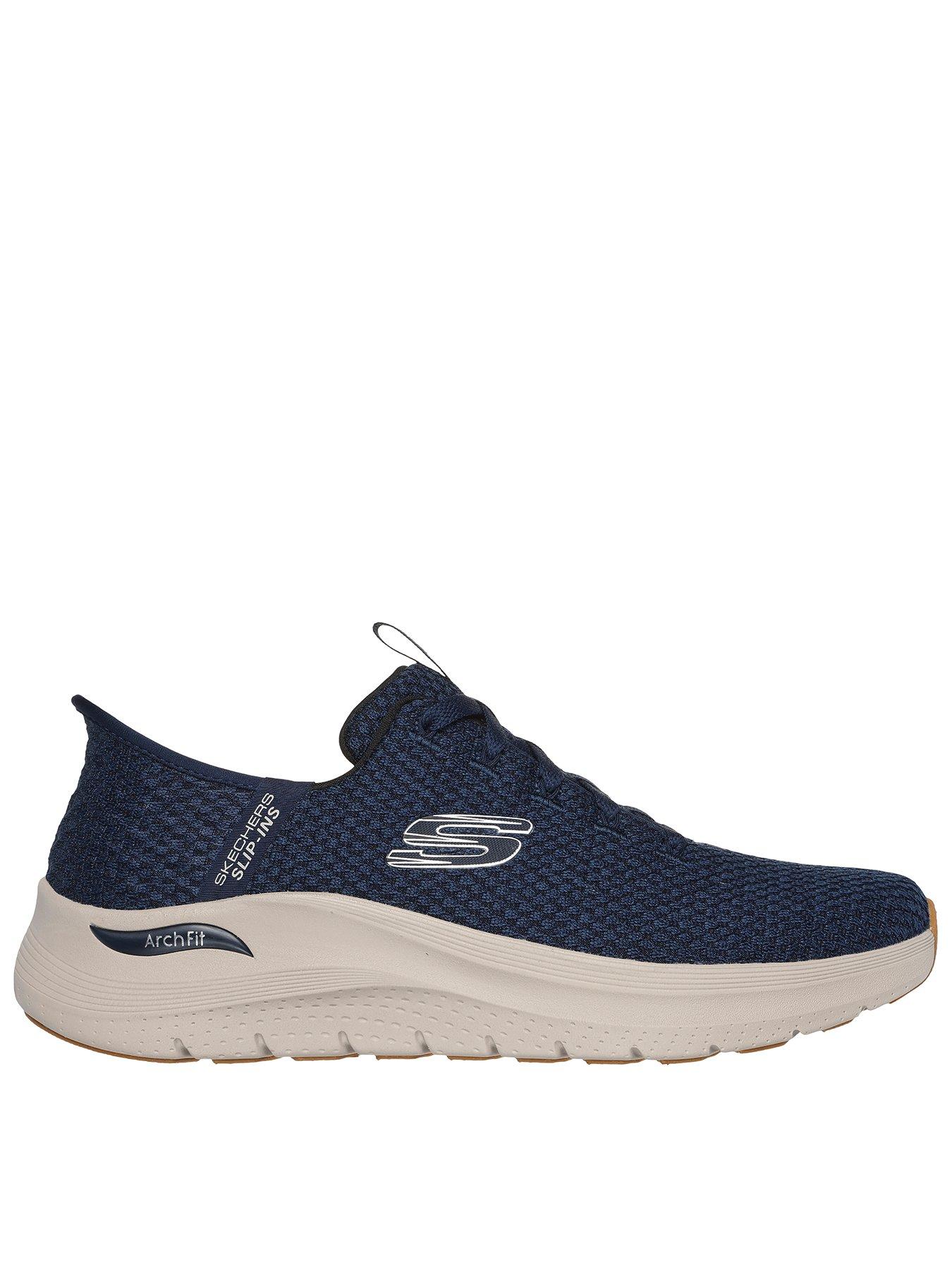 skechers-skechers-arch-fit-lace-up-slip-ins-trainers-navy-knit