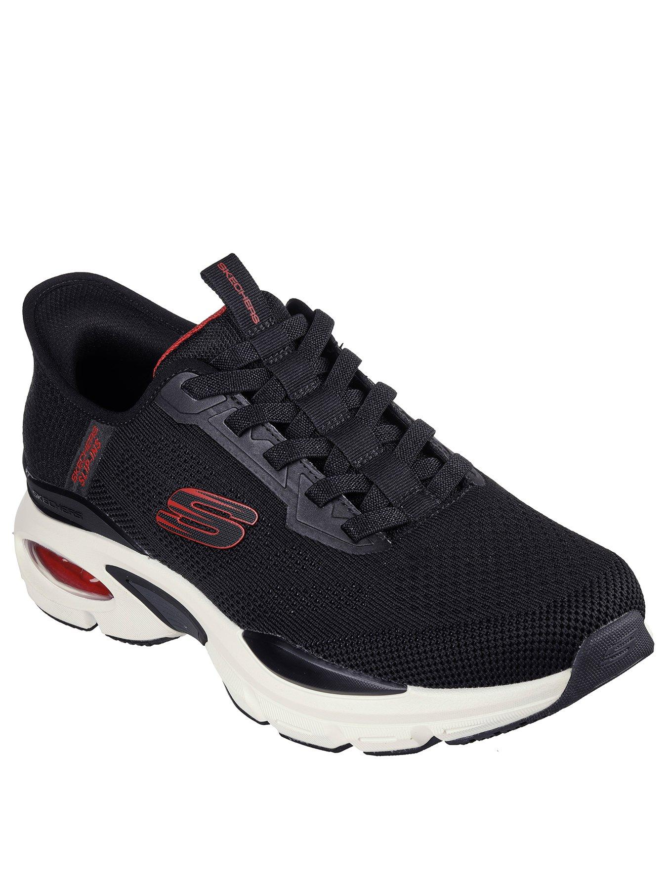 skechers-skechers-slip-ins-skech-air-trainers-black-knitsyntheticred-trimstillFront