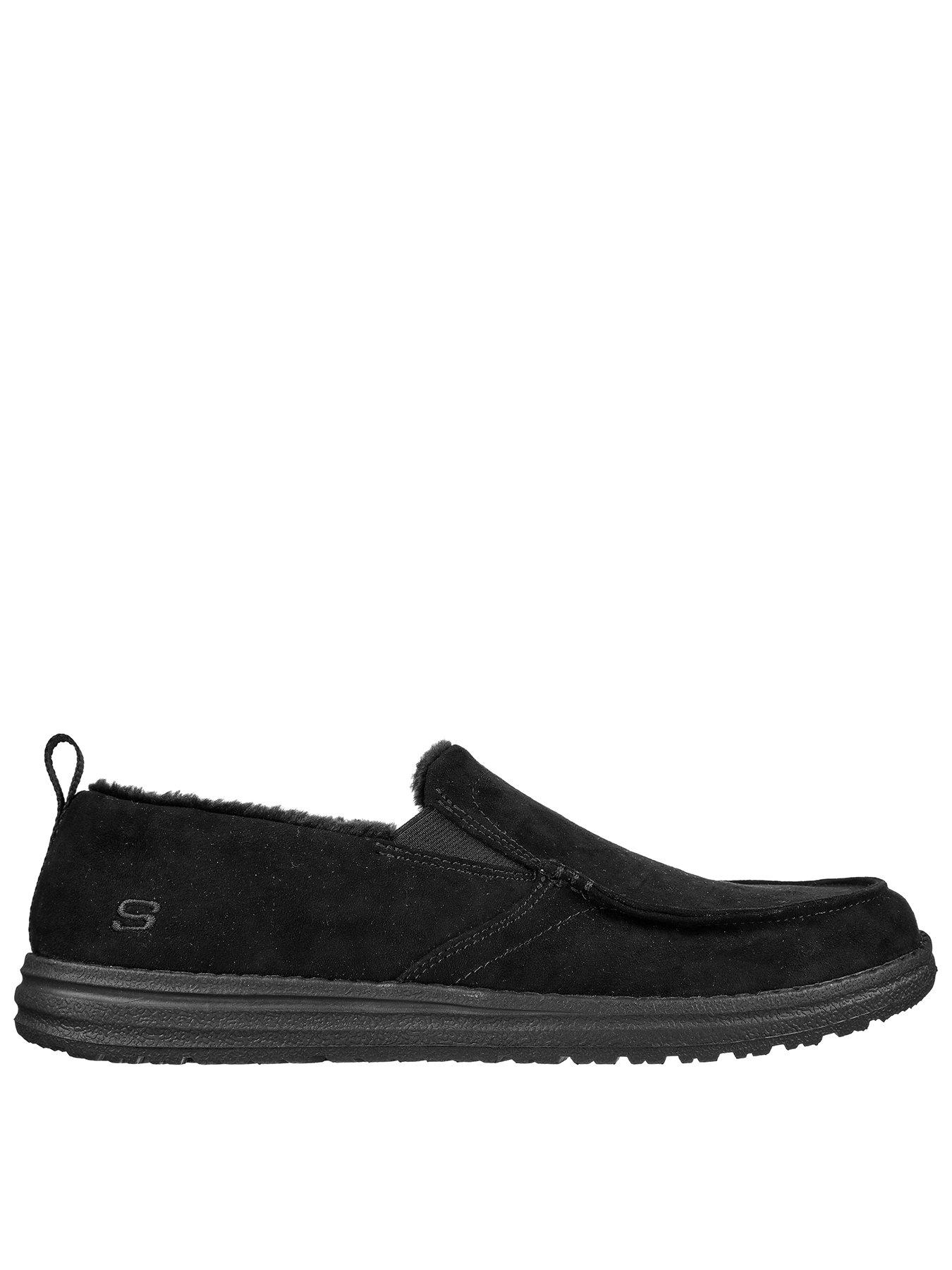 skechers-skechers-melson-faux-fur-lined-slippers-black