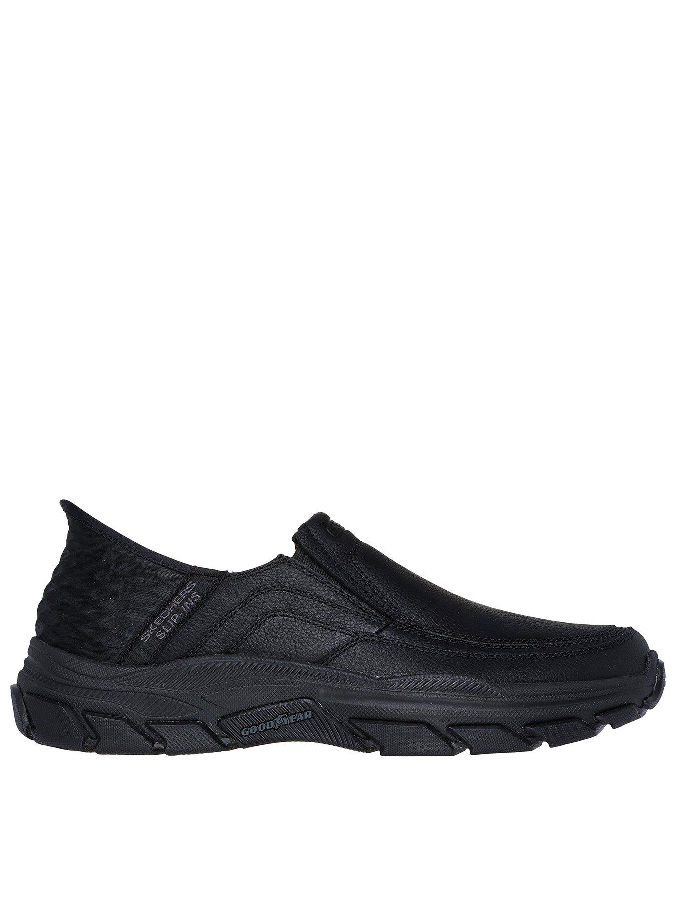 Image of Skechers Skechers Respected Slip-Ins Casual Slip On Shoes - Black Leather