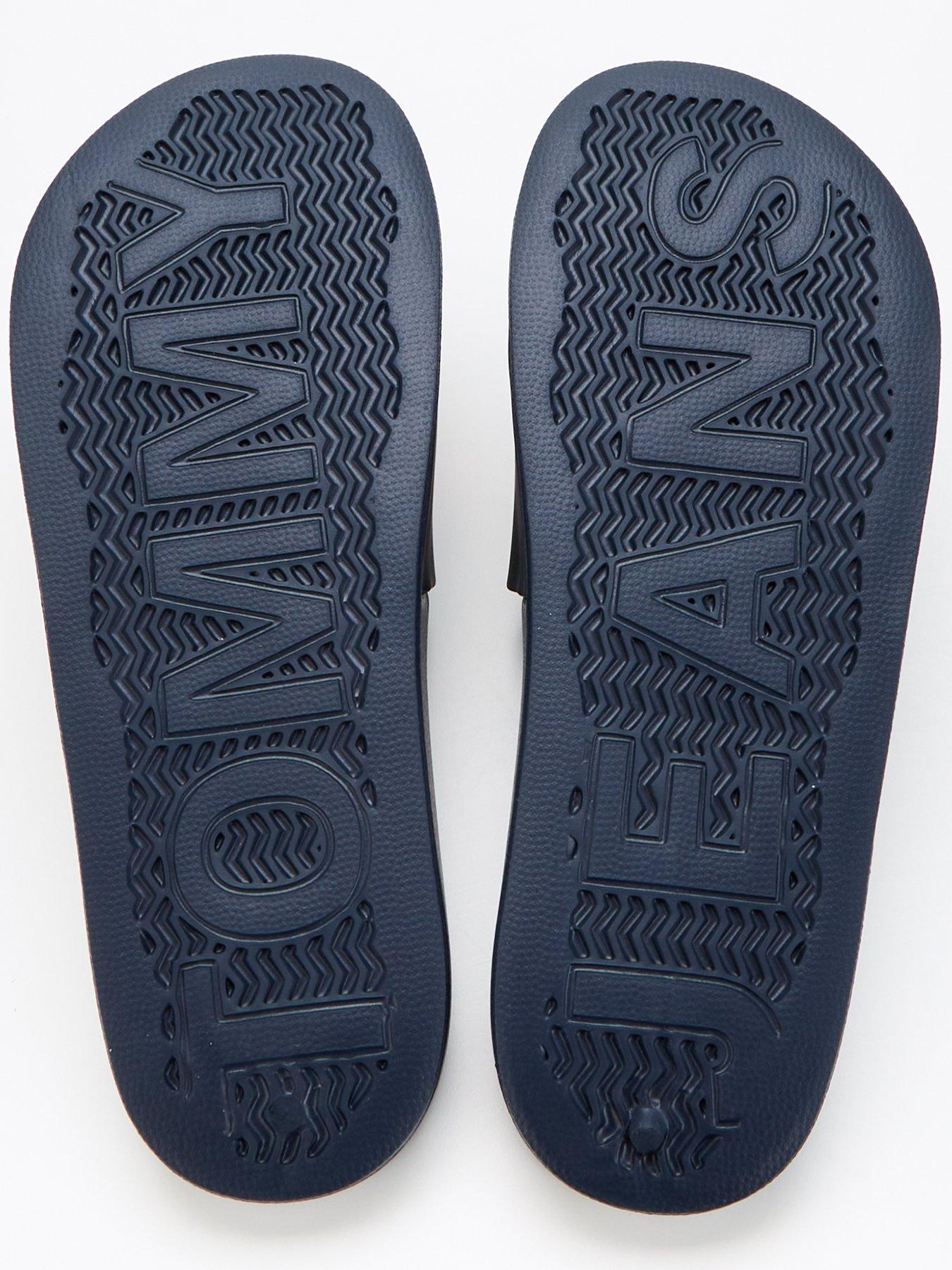 Image 5 of 7 of Tommy Jeans Tommy Jeans Flag Logo Pool Slide - Navy