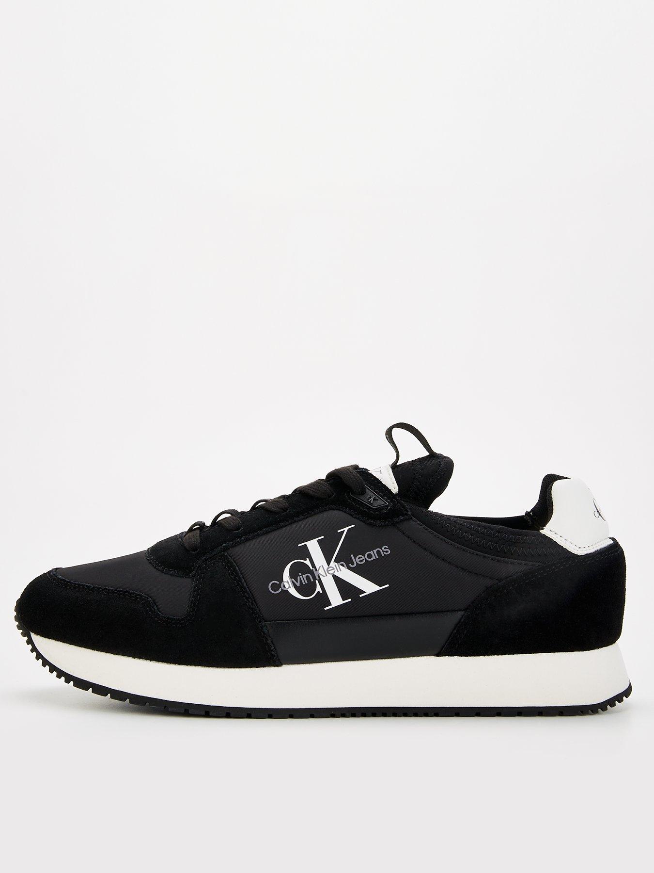 calvin-klein-jeans-calvin-klein-jeans-nylonleather-sock-retro-lace-runner-blackwhite