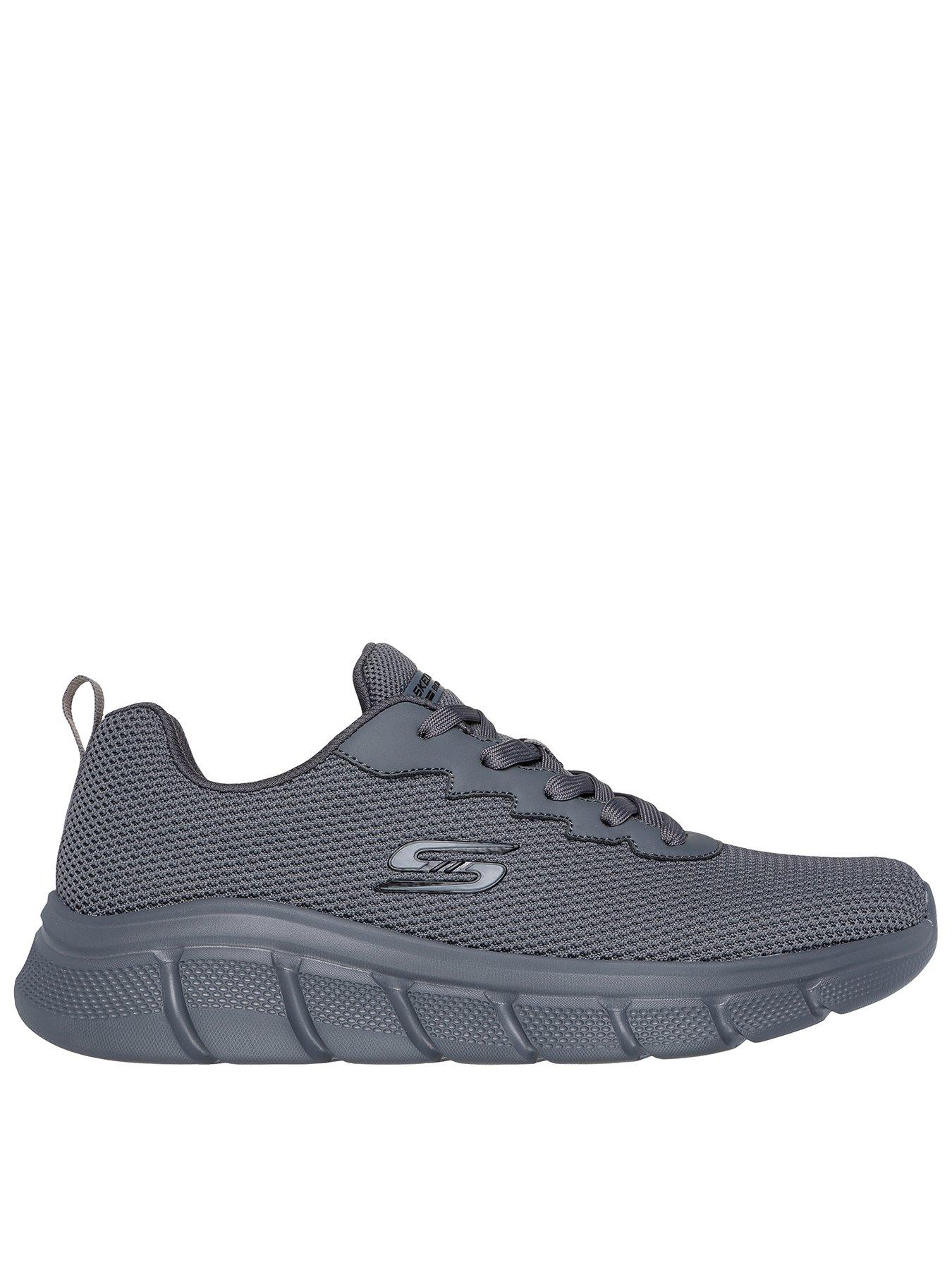 skechers-skechers-bobs-b-flex-lace-up-knit-trainers-dark-gray