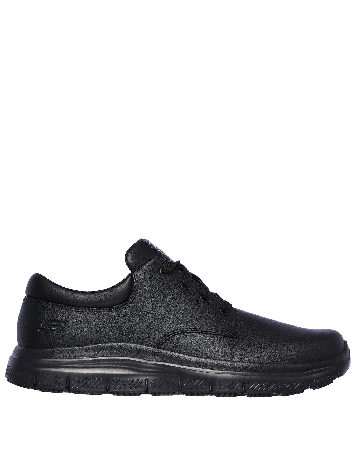 undefined Skechers Work Relaxed Fit Flex Advantage Slip Resistant Trainers - Black