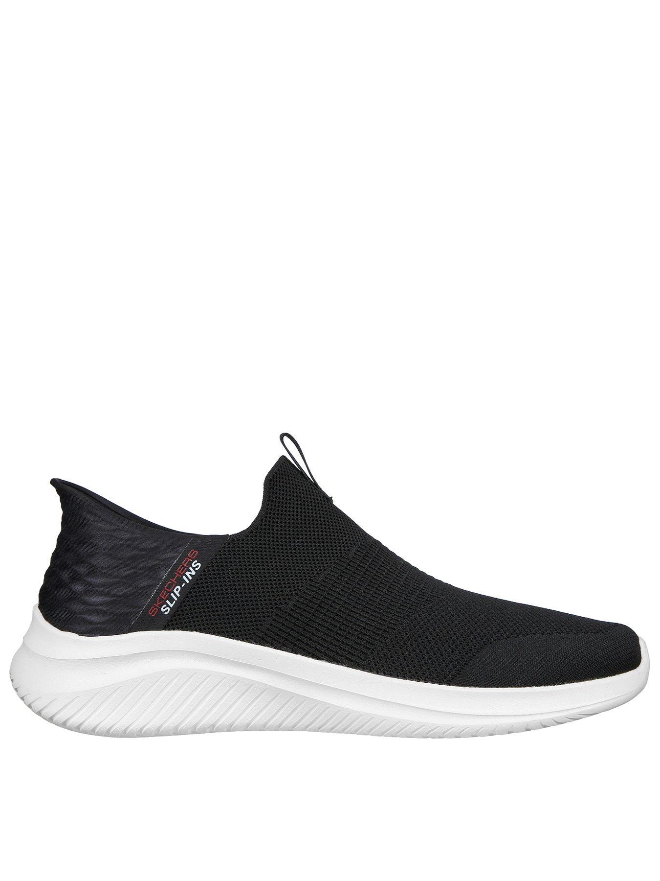 skechers-skechers-ultra-flex-slip-ins-trainers-black-knitred-trim