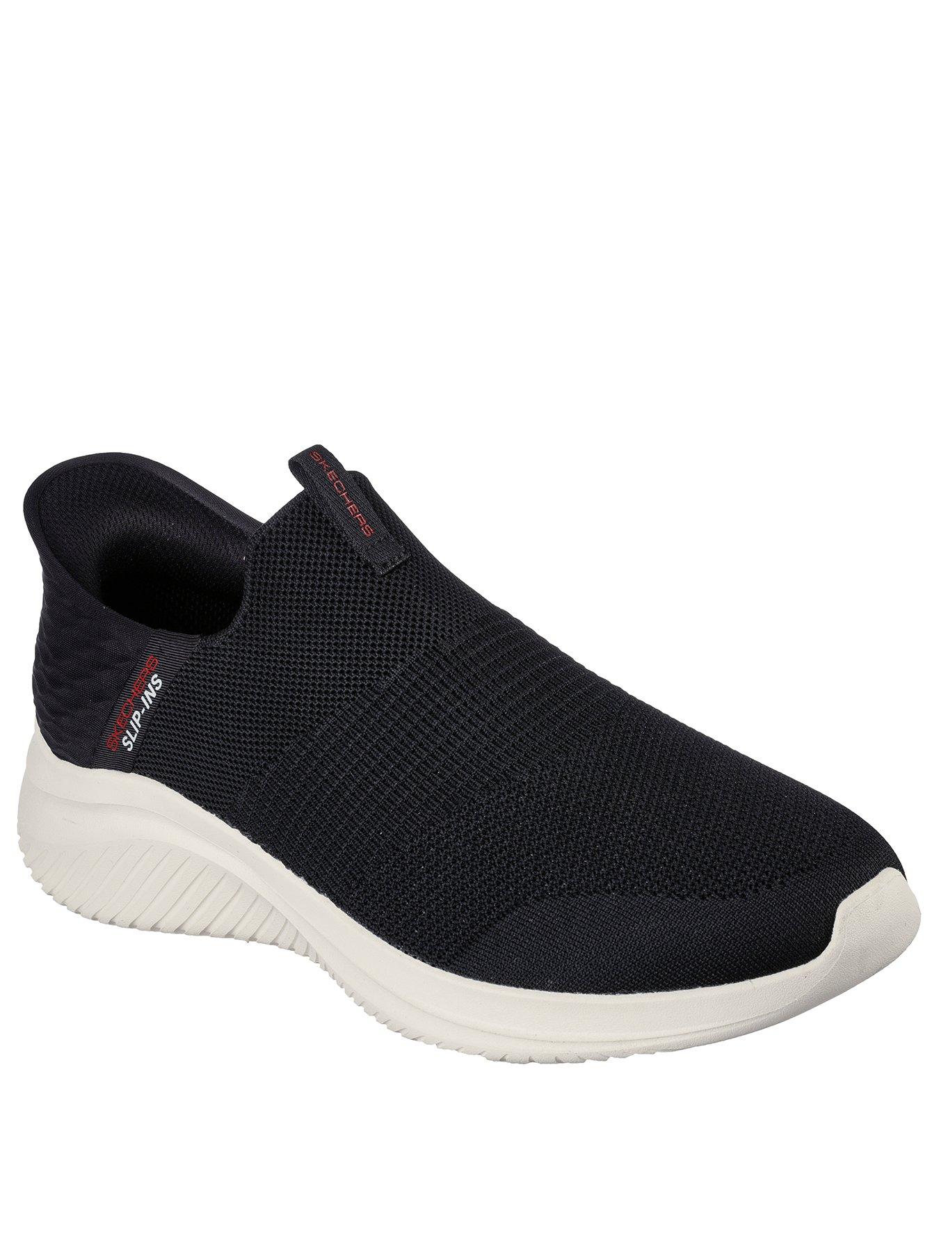 skechers-skechers-ultra-flex-slip-ins-trainers-black-knitred-trimstillFront