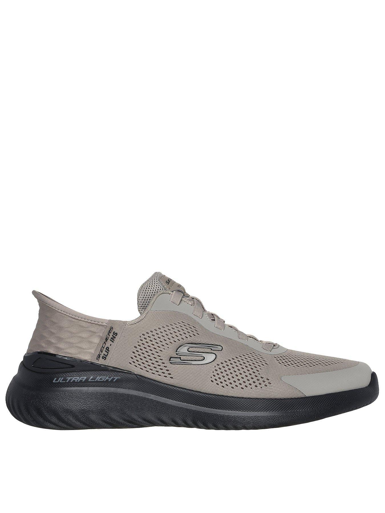 Skechers Skechers Bounder Slip-Ins Trainers - Taupe Mesh