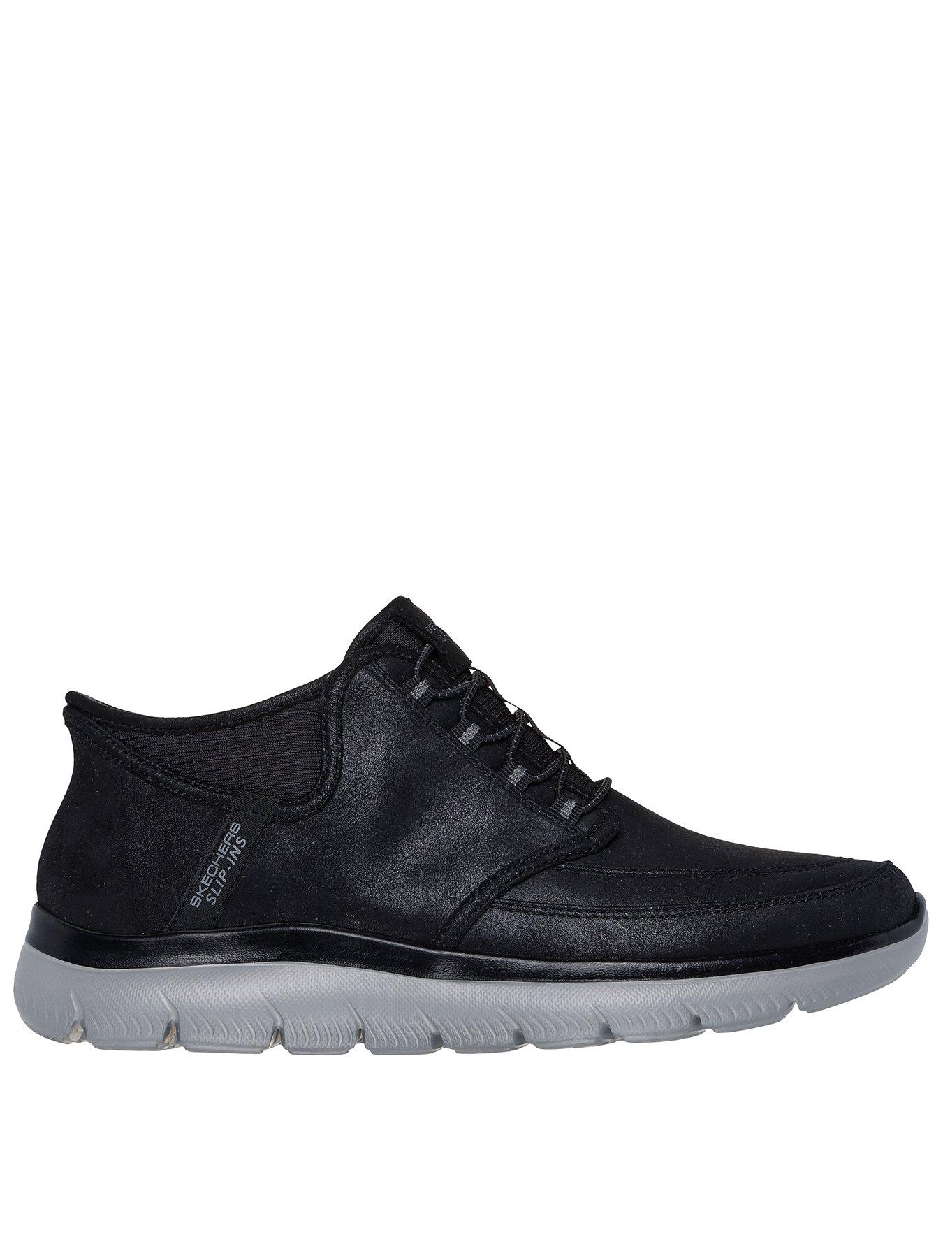 Skechers Skechers Summits Slip-Ins Bungee Lace Mid Lace Up Shoes - Black Suede