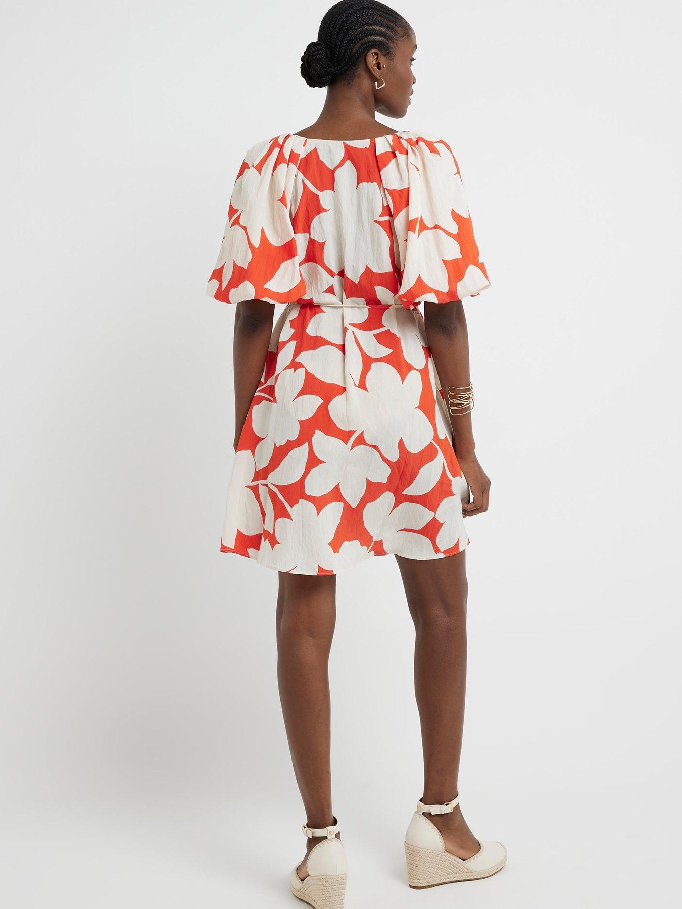 river-island-puff-sleeve-printed-mini-dress-redstillFront