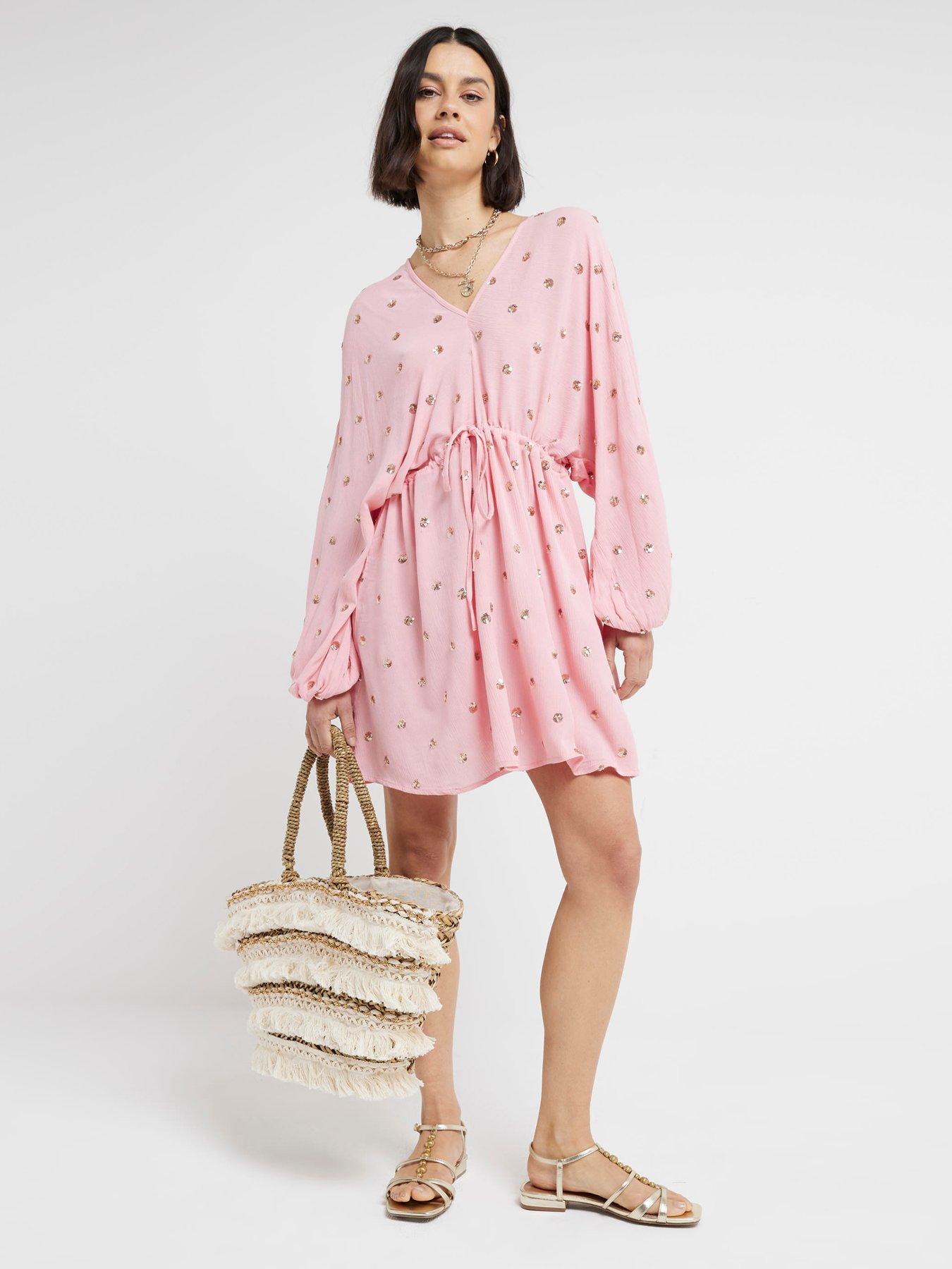 river-island-spot-sequin-mini-dress-pink