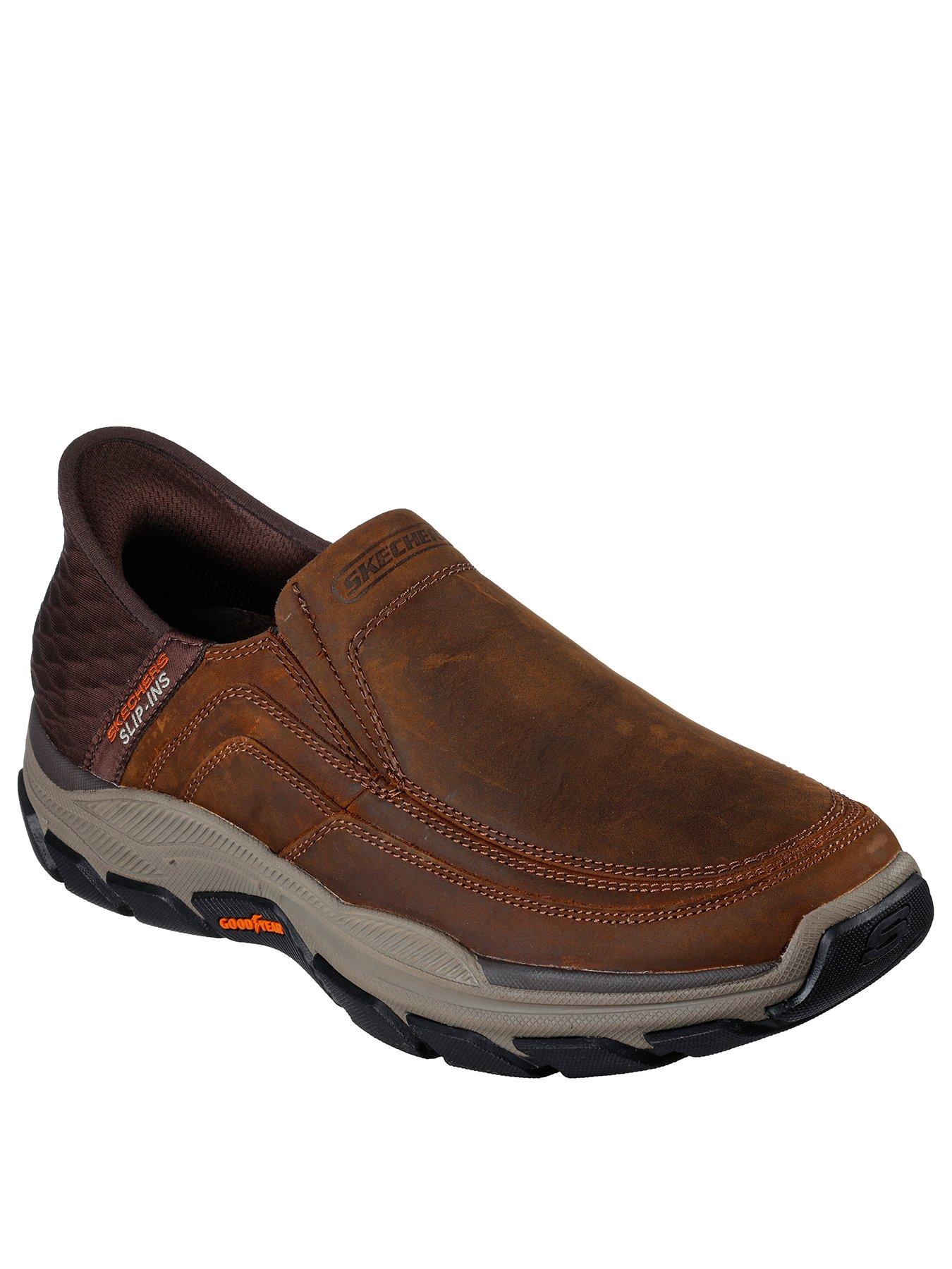 skechers-skechers-respected-slip-ins-casual-slip-on-shoes-dark-brown-leatherstillFront