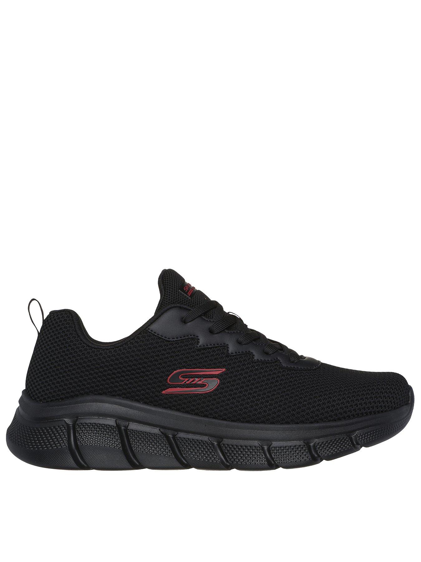 skechers-skechers-bobs-b-flex-lace-up-knit-trainers-black-knit