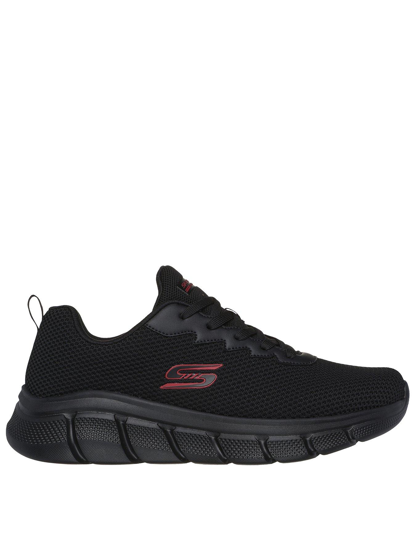 undefined Skechers Bobs B-Flex Lace-Up Knit Trainers - Black Knit