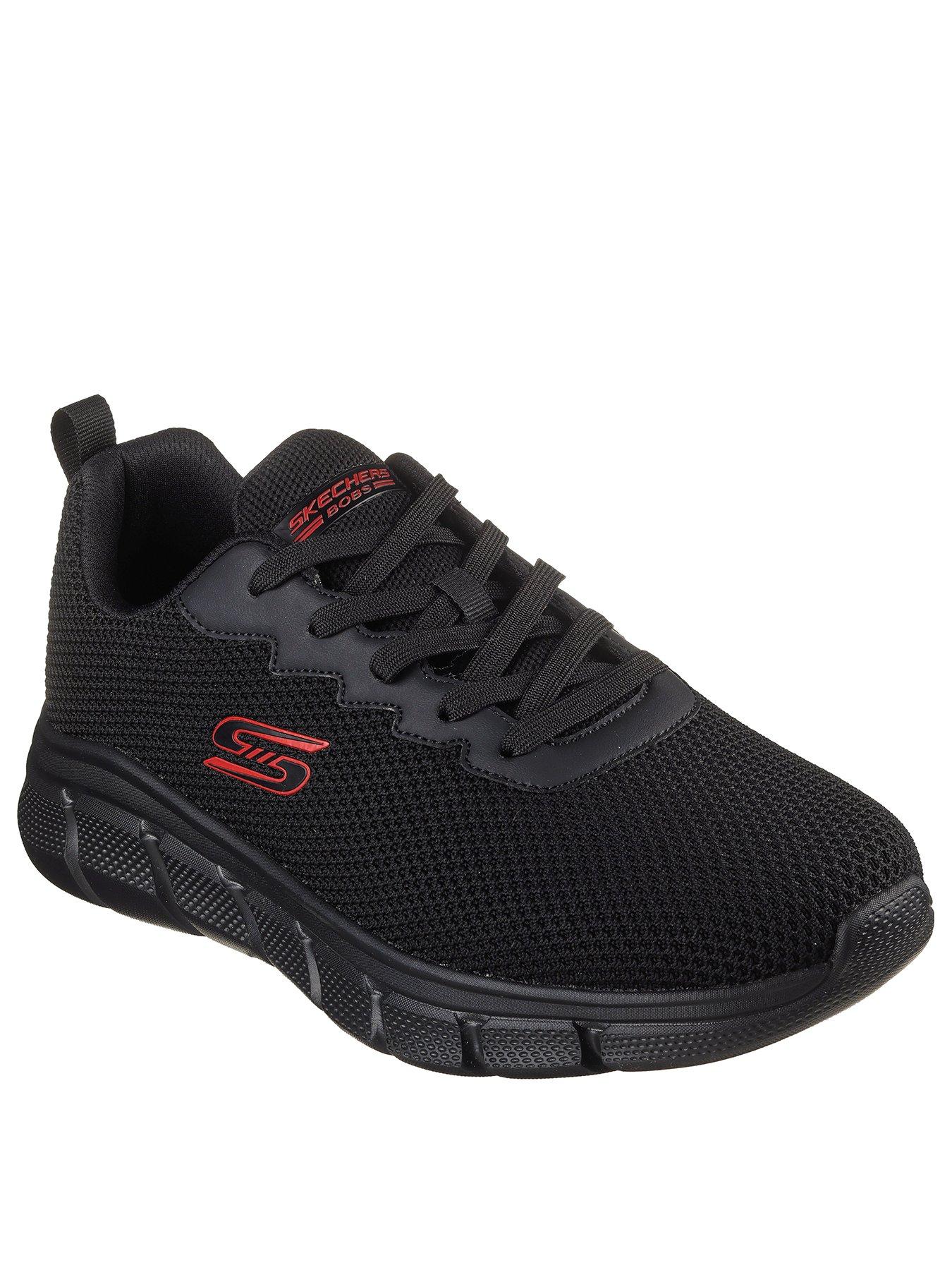 skechers-skechers-bobs-b-flex-lace-up-knit-trainers-black-knitstillFront